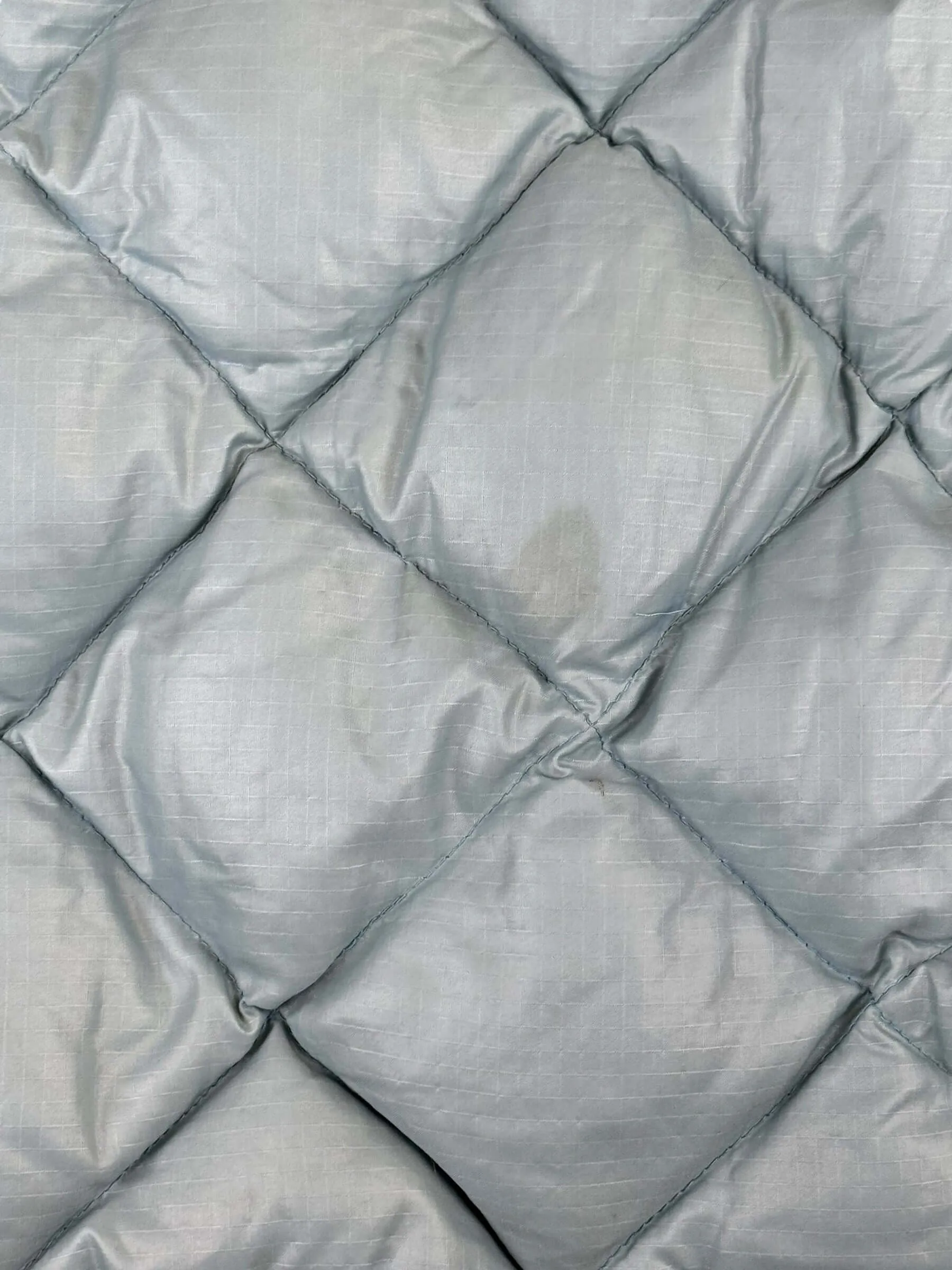 80s Eddie Bauer Pale Blue Quilted Puffer Jacket M