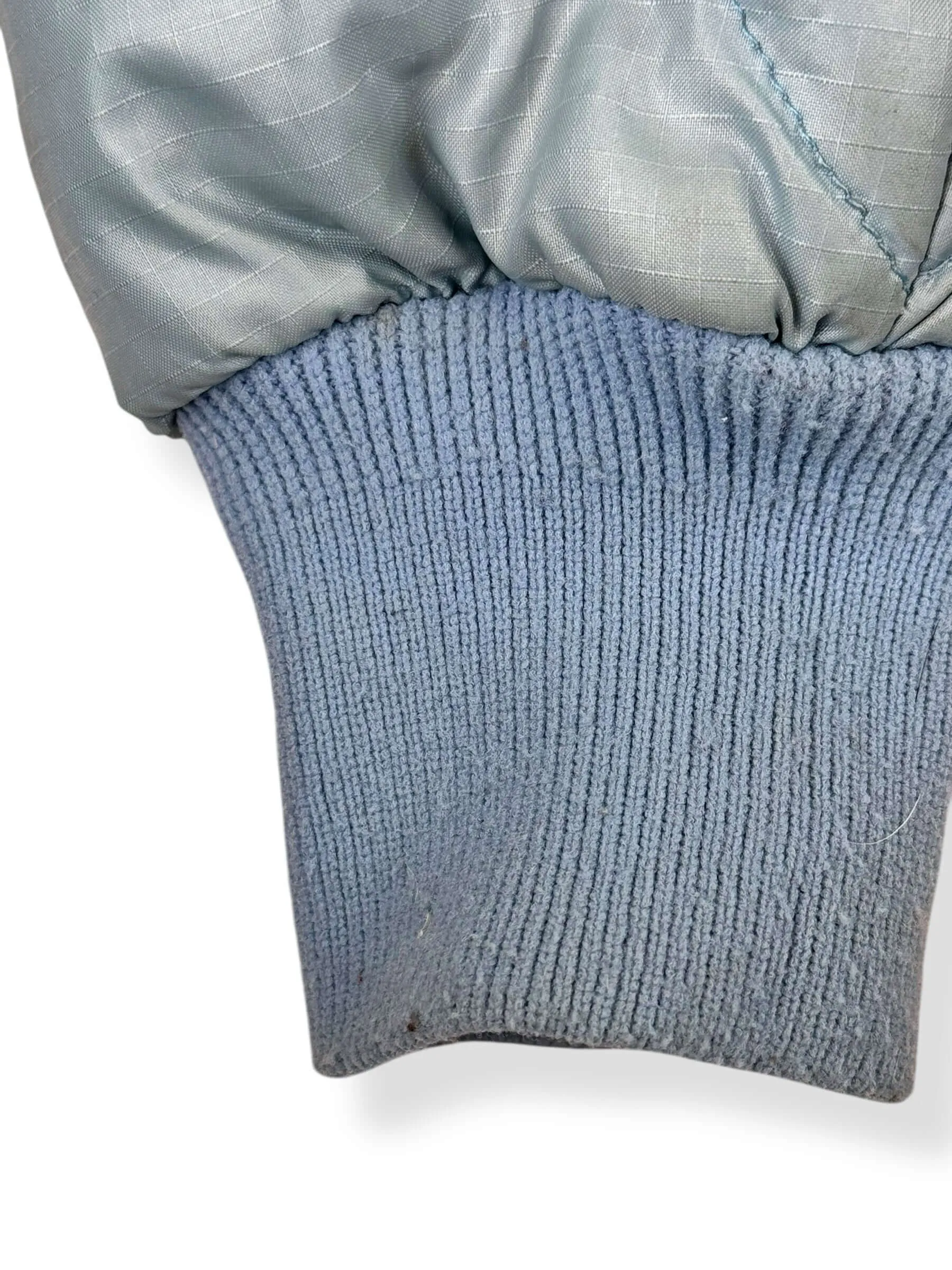 80s Eddie Bauer Pale Blue Quilted Puffer Jacket M