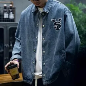 American Loose Big Size Denim Jacket P0490