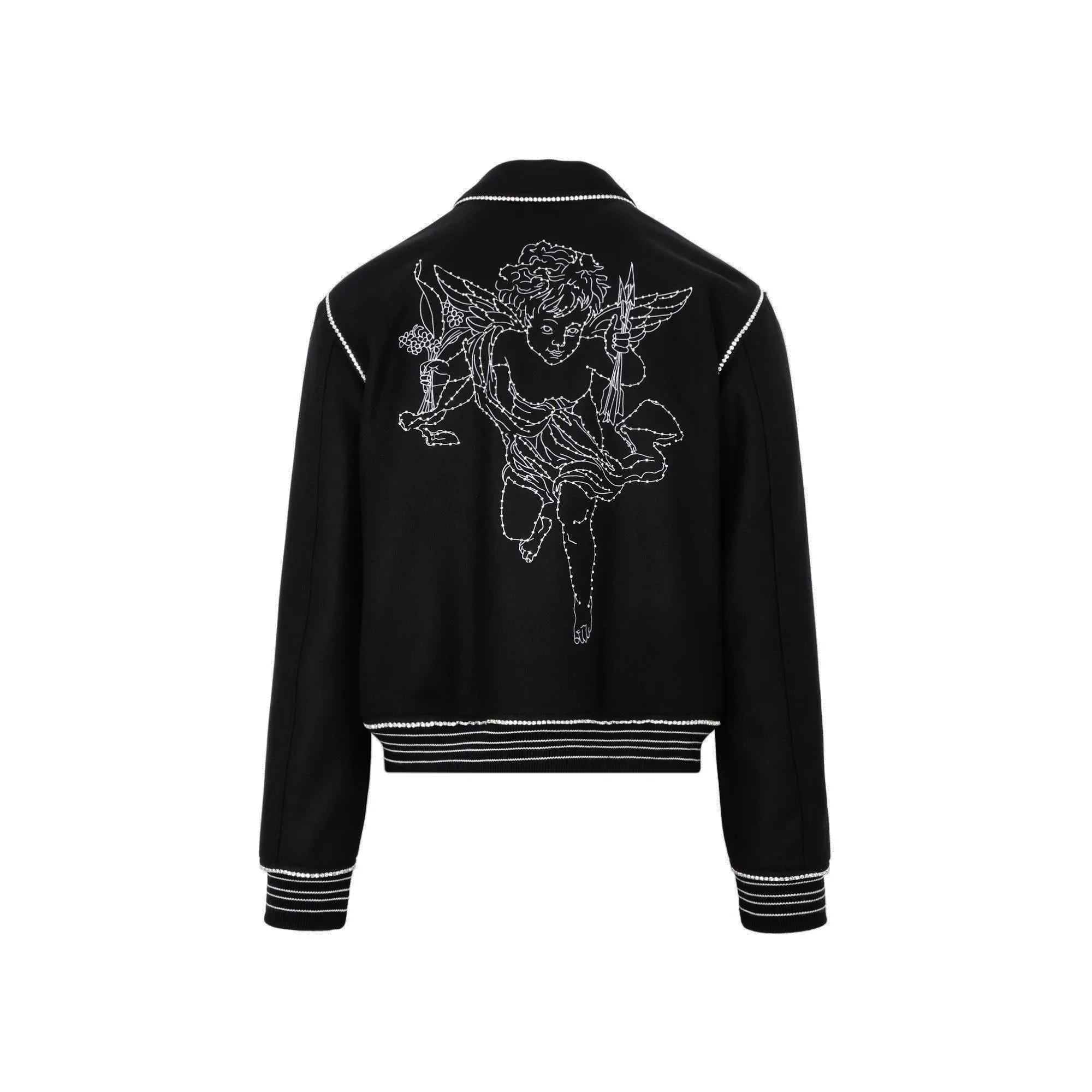 Amiri Cherub Sequin Embellished Bomber Jacket