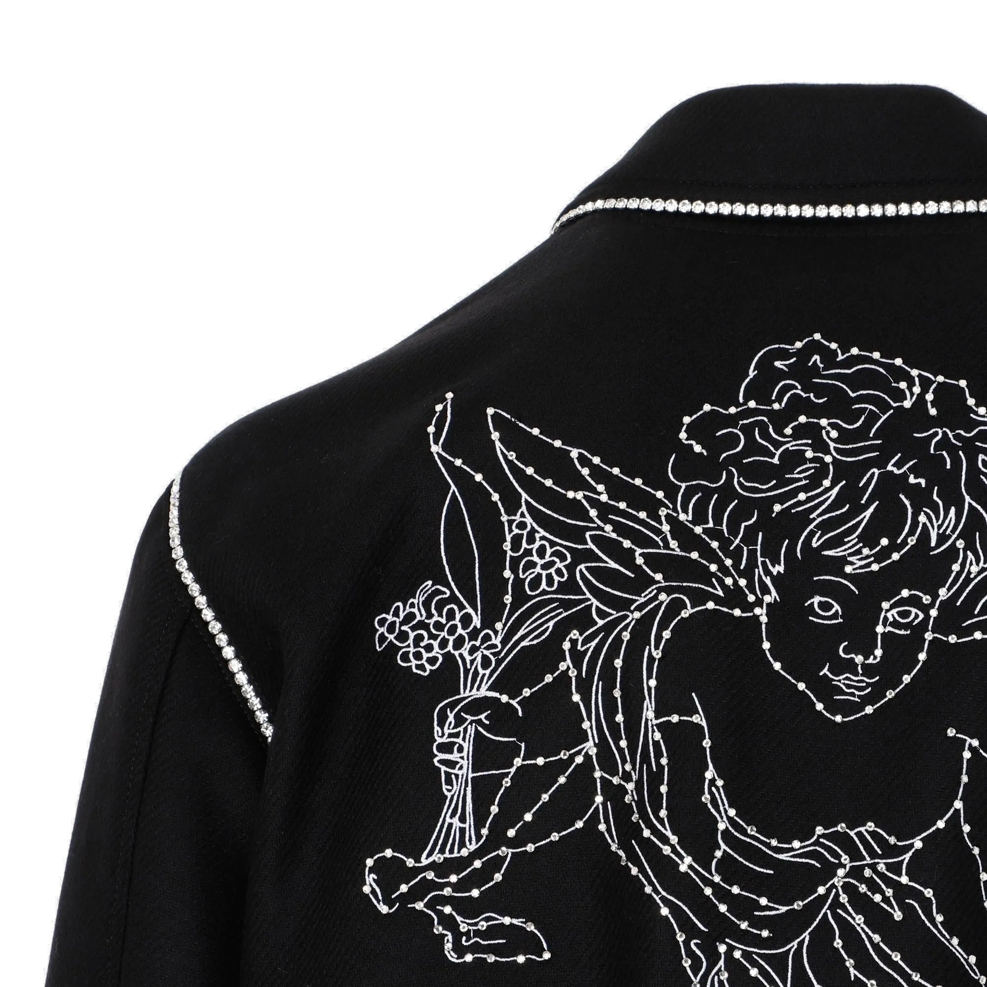 Amiri Cherub Sequin Embellished Bomber Jacket