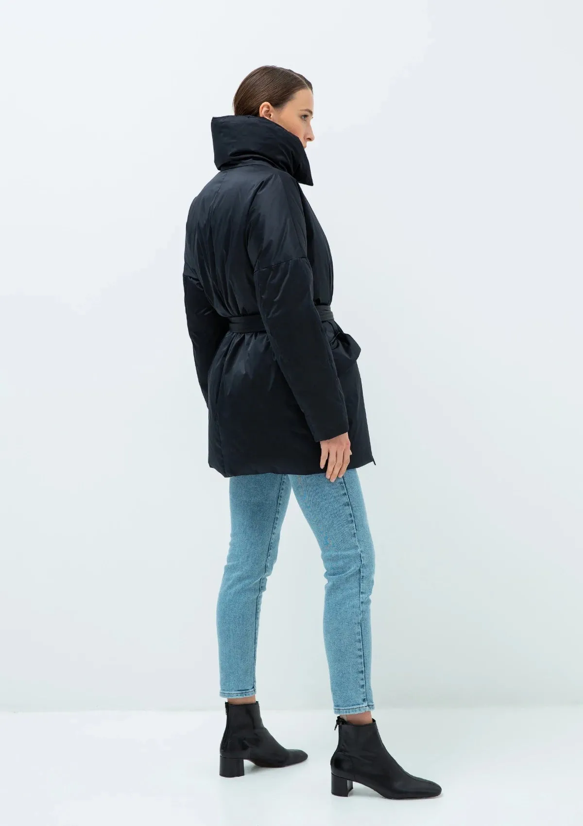 Aria Premium Down Fill Belted Jacket