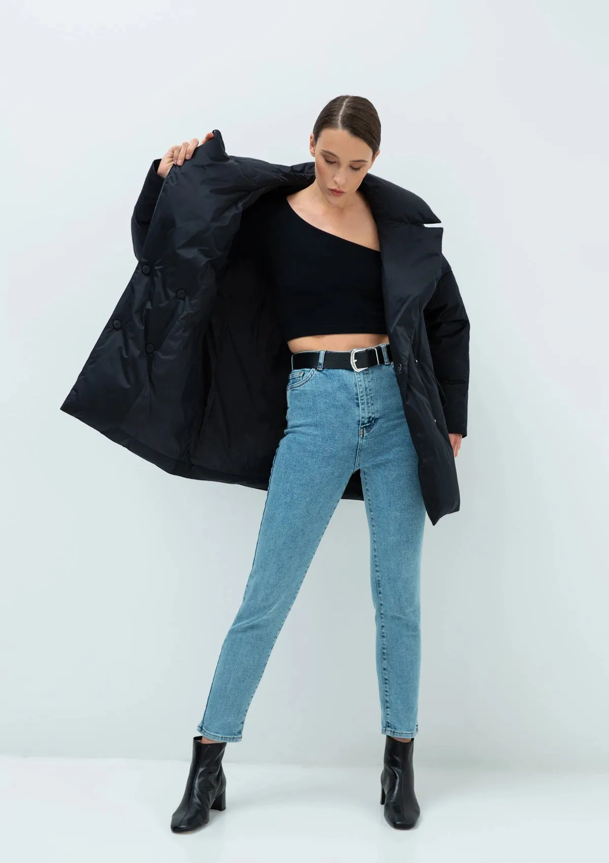 Aria Premium Down Fill Belted Jacket