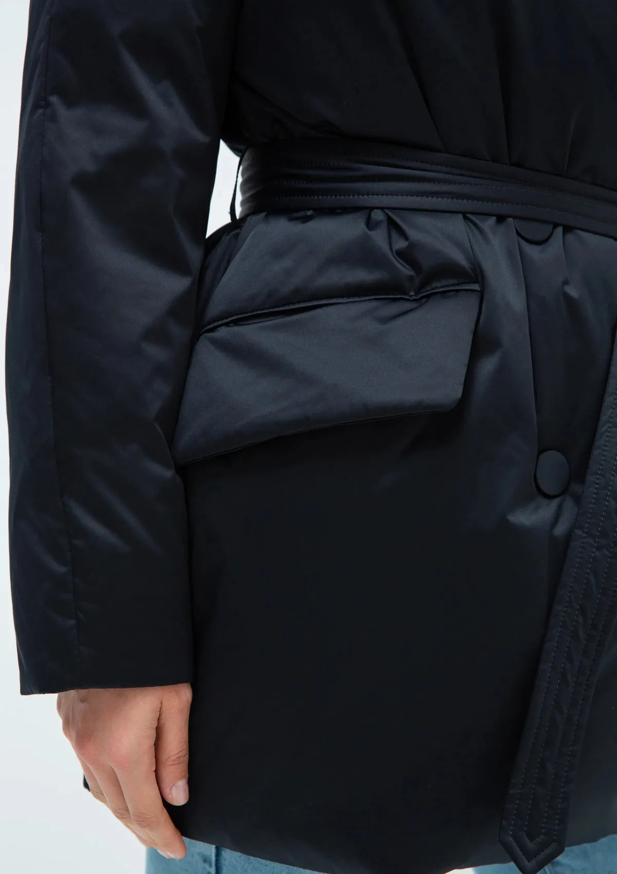 Aria Premium Down Fill Belted Jacket