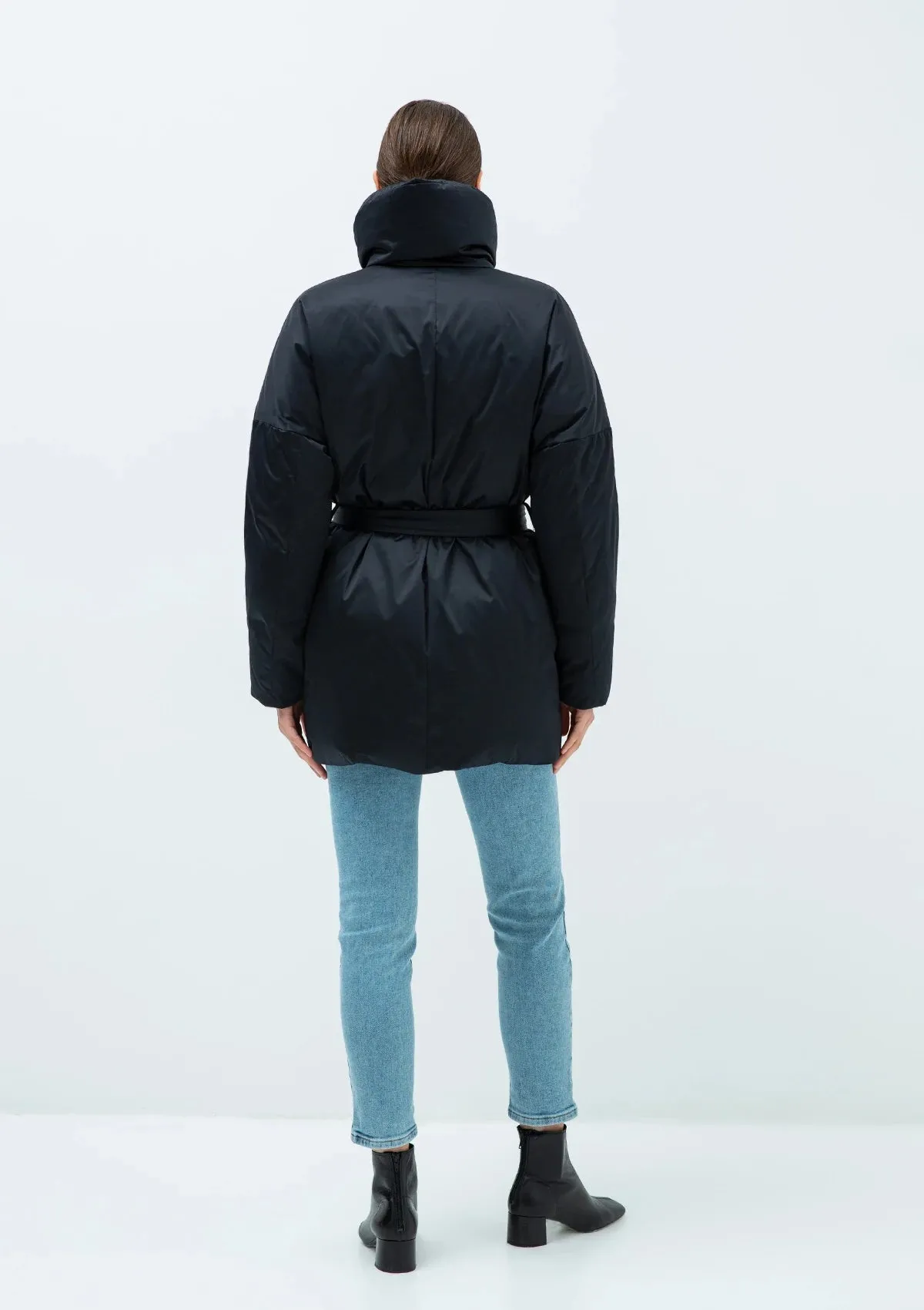 Aria Premium Down Fill Belted Jacket