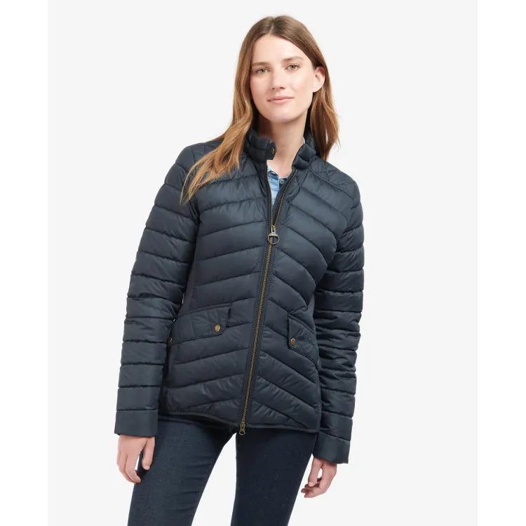 Barbour Ladies Stretch Cavalry Quilt Jacket - Dark Navy/Dark Navy Marl