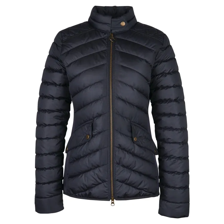 Barbour Ladies Stretch Cavalry Quilt Jacket - Dark Navy/Dark Navy Marl