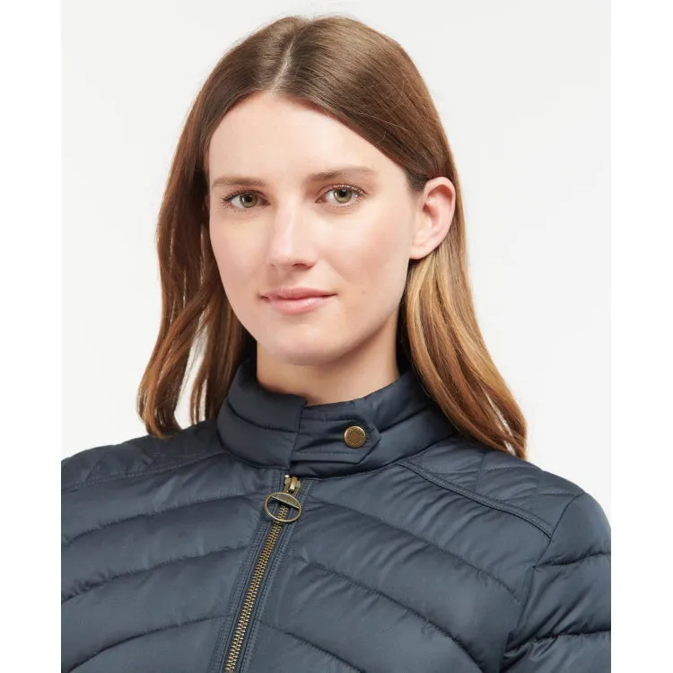 Barbour Ladies Stretch Cavalry Quilt Jacket - Dark Navy/Dark Navy Marl