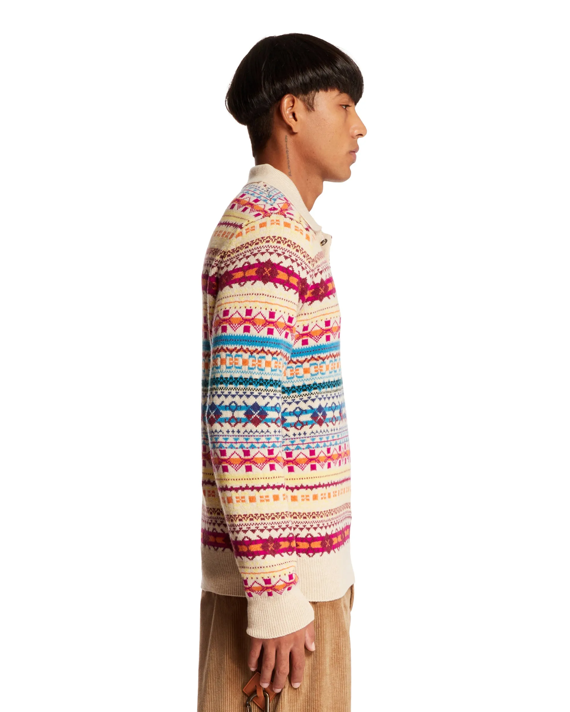 Beige Polo Sweater