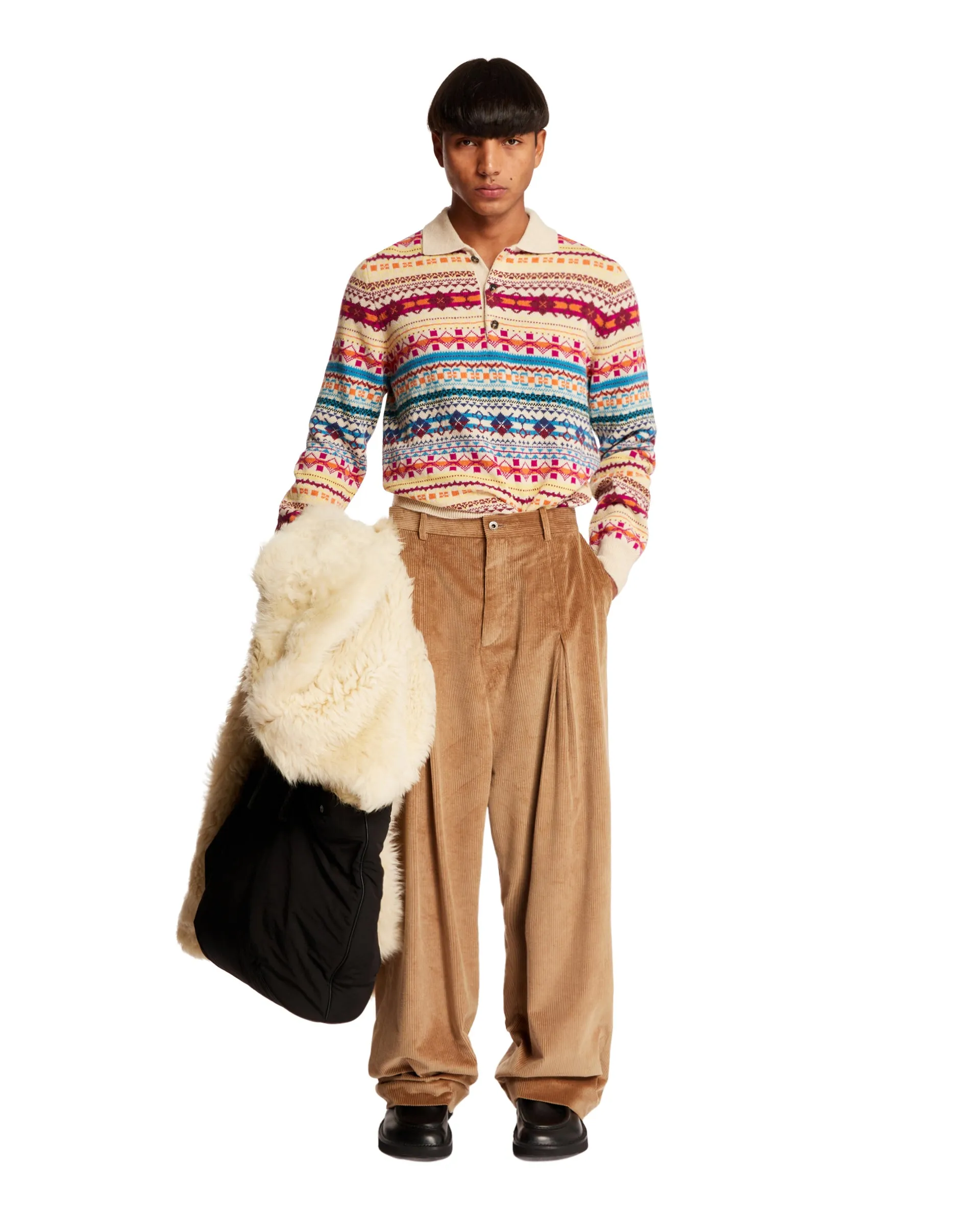 Beige Polo Sweater