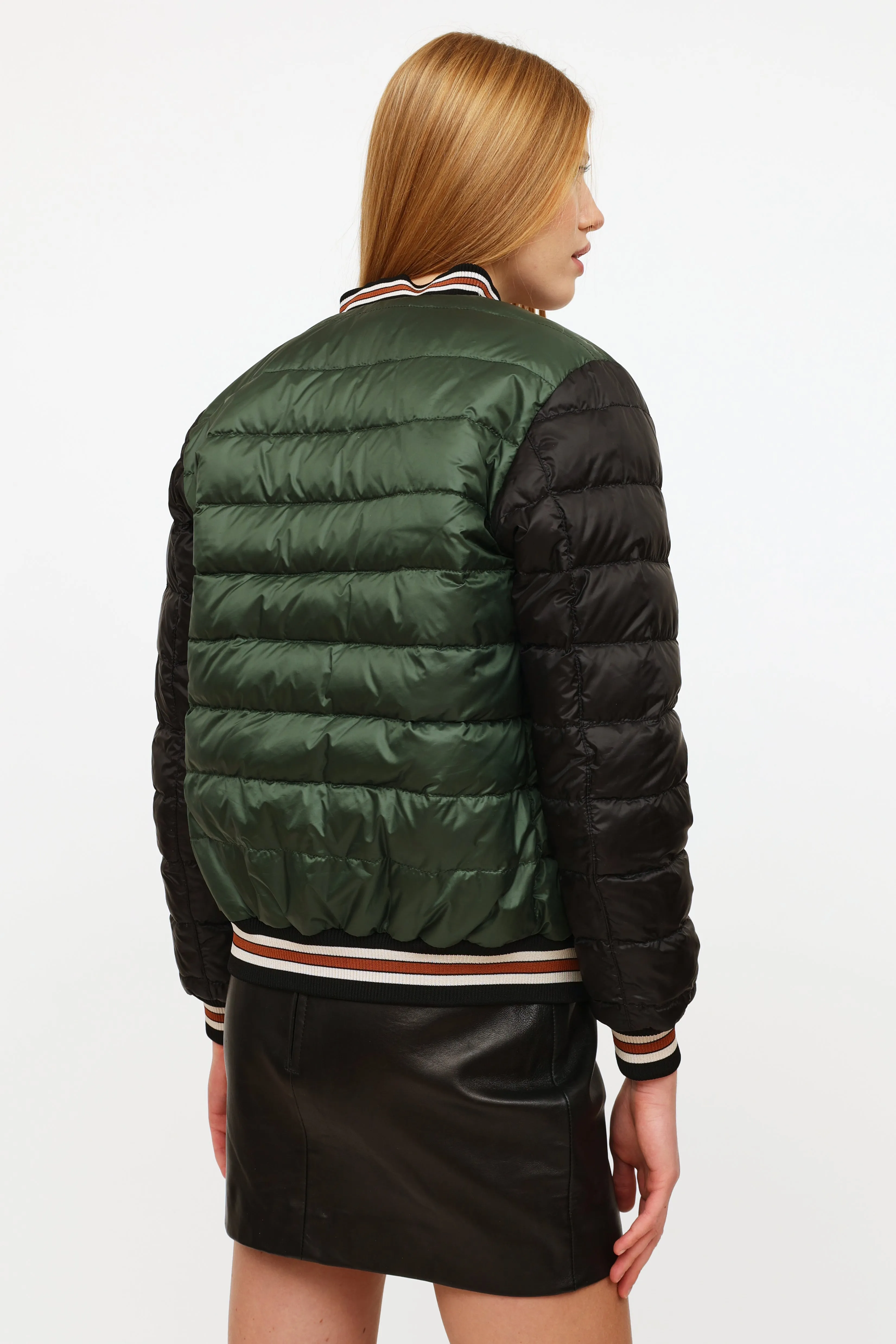 Black & Green Reversible Bomber Jacket