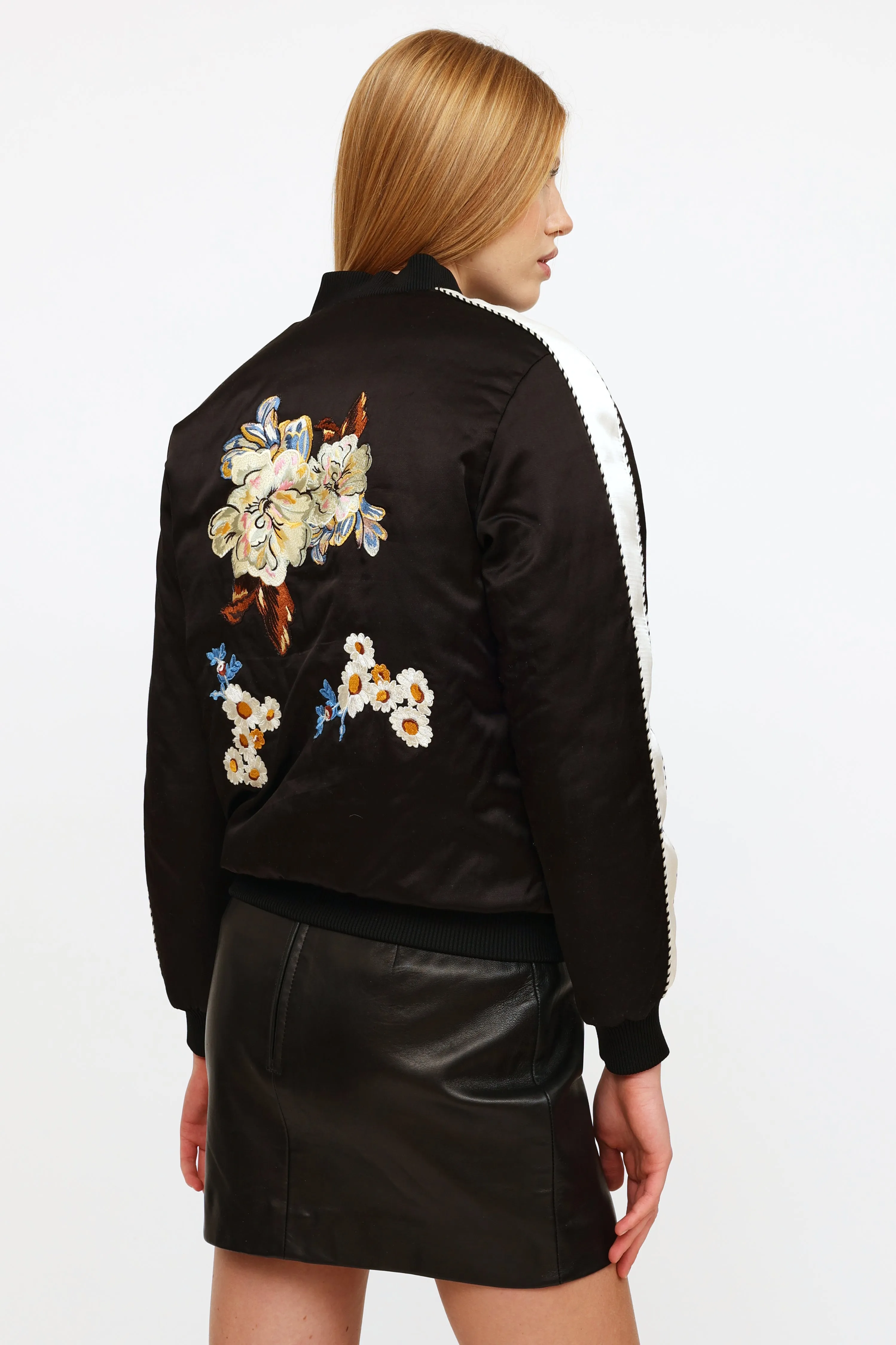 Black & Green Reversible Bomber Jacket