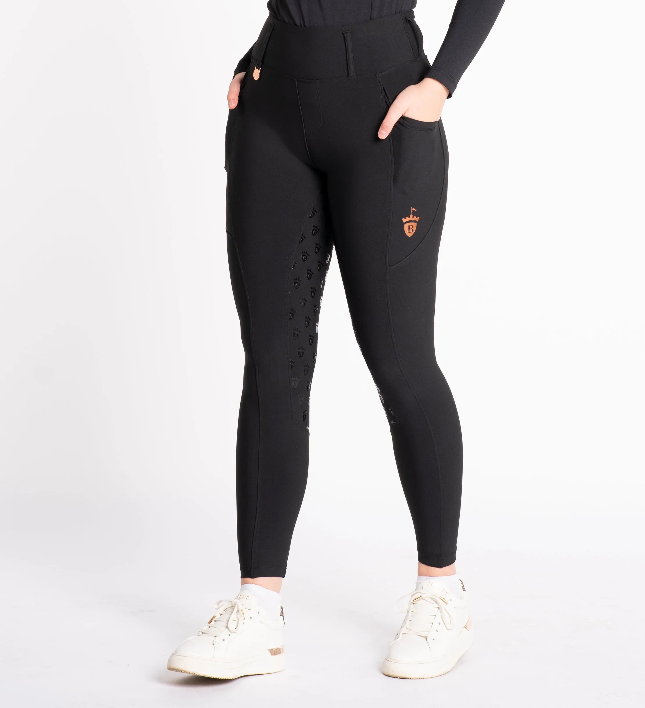 Black / Rose Everyday Active Riding Tights 2.0 Silicone