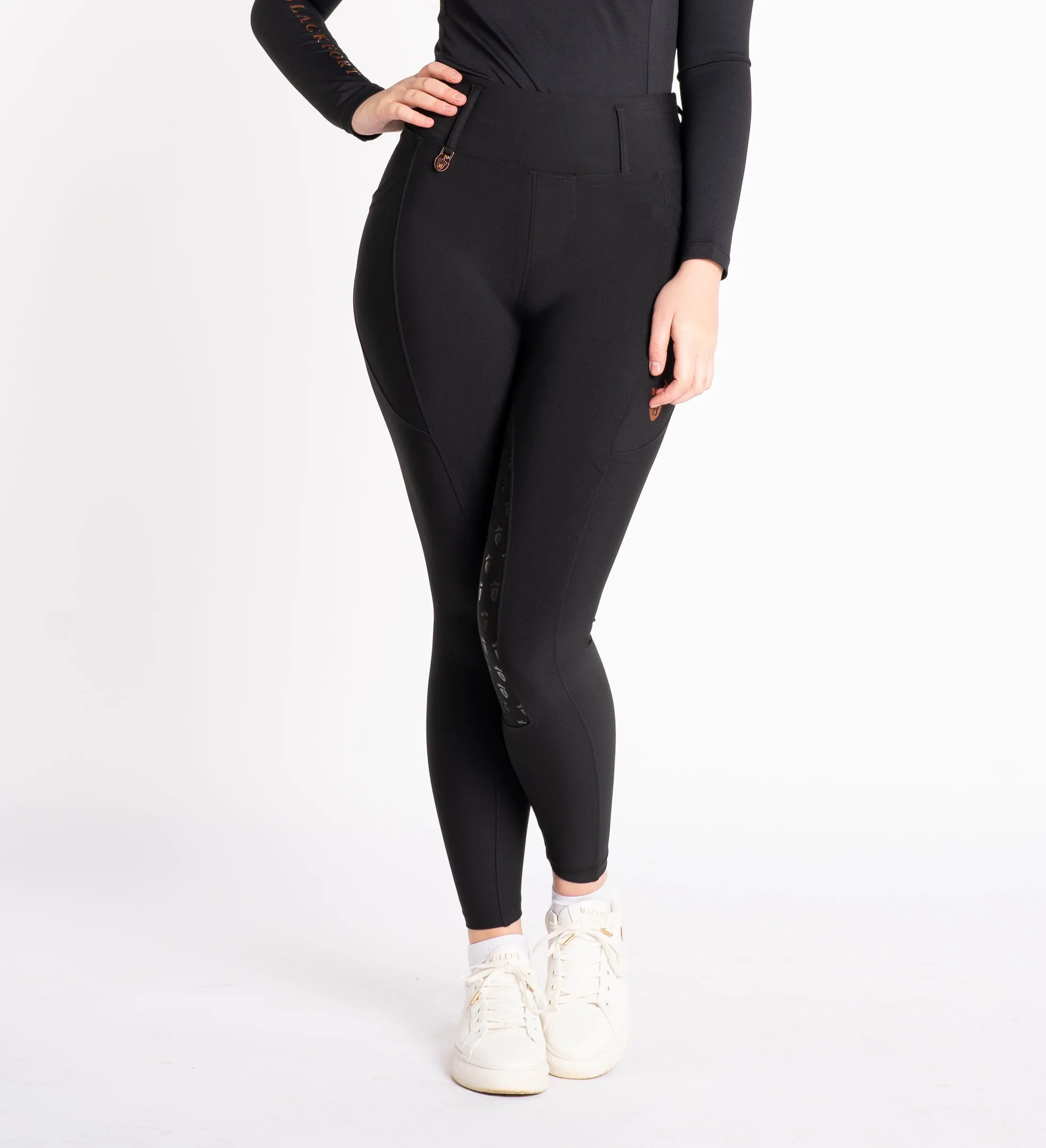 Black / Rose Everyday Active Riding Tights 2.0 Silicone