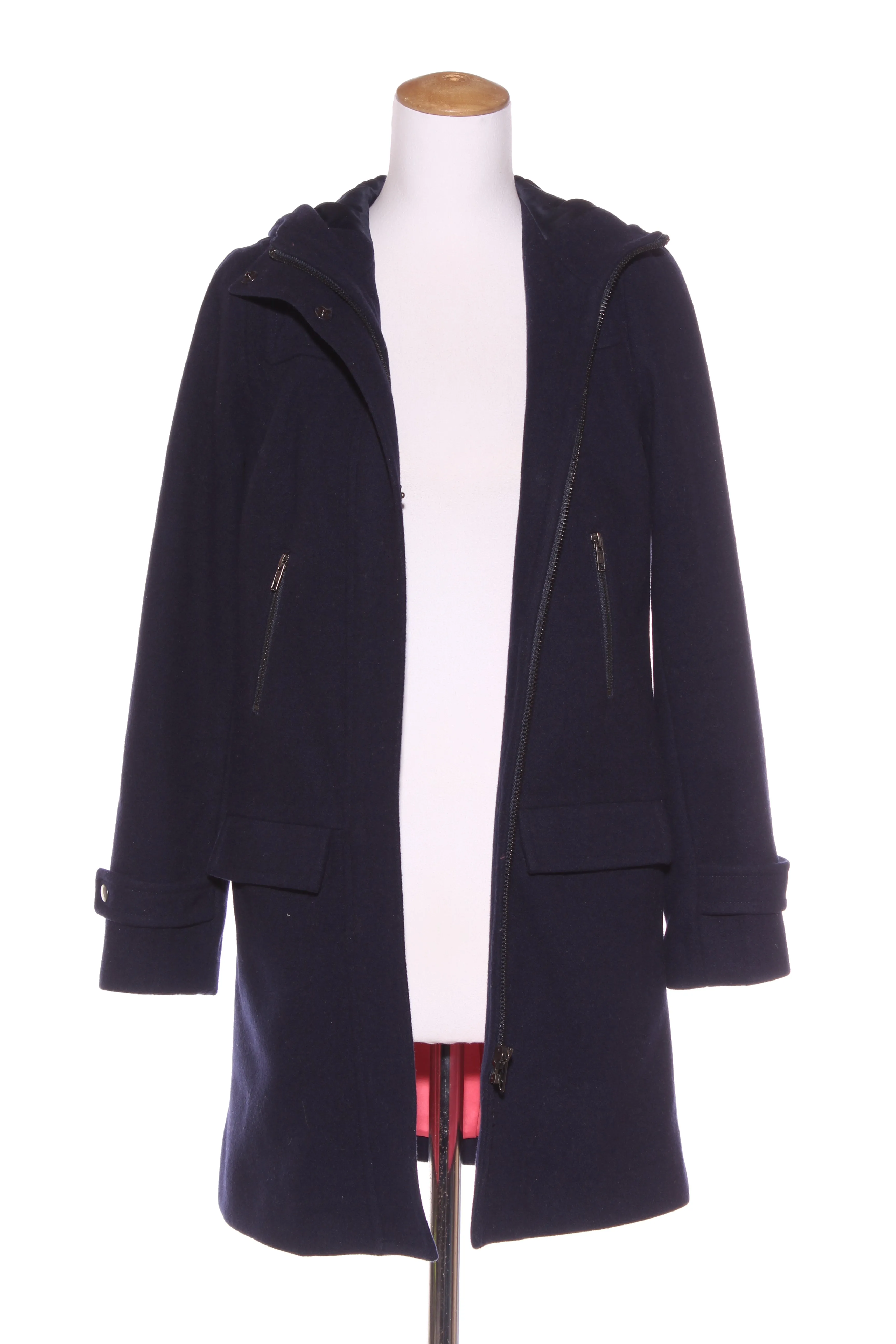BODEN (UK) Wool blend navy hooded coat! 6-8