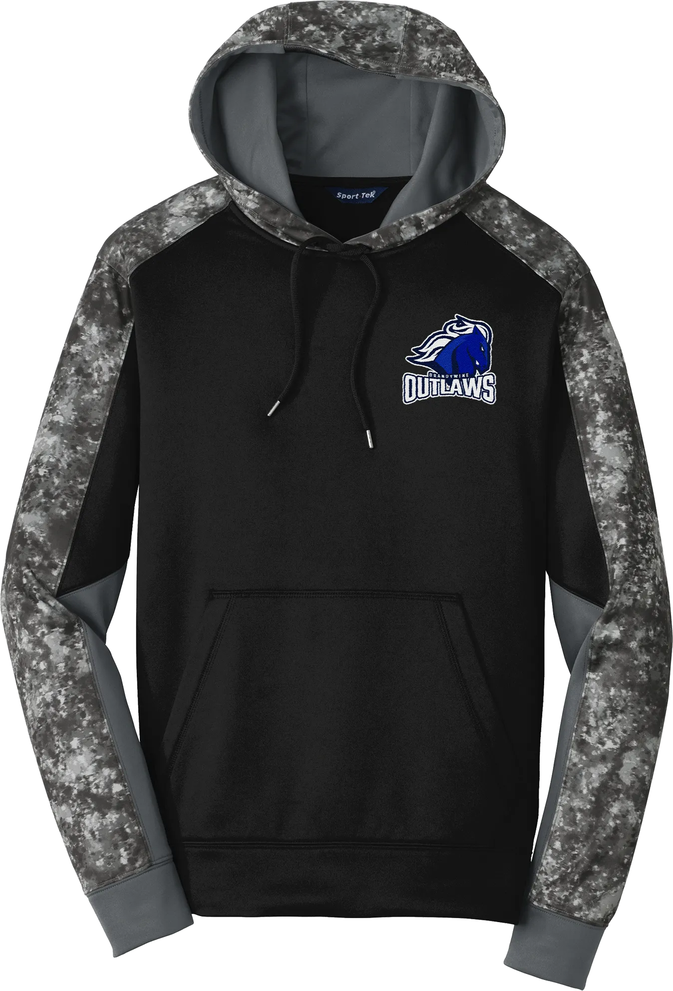 Brandywine Outlaws Sport-Wick Mineral Freeze Fleece Colorblock Hooded Pullover