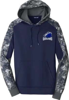Brandywine Outlaws Sport-Wick Mineral Freeze Fleece Colorblock Hooded Pullover