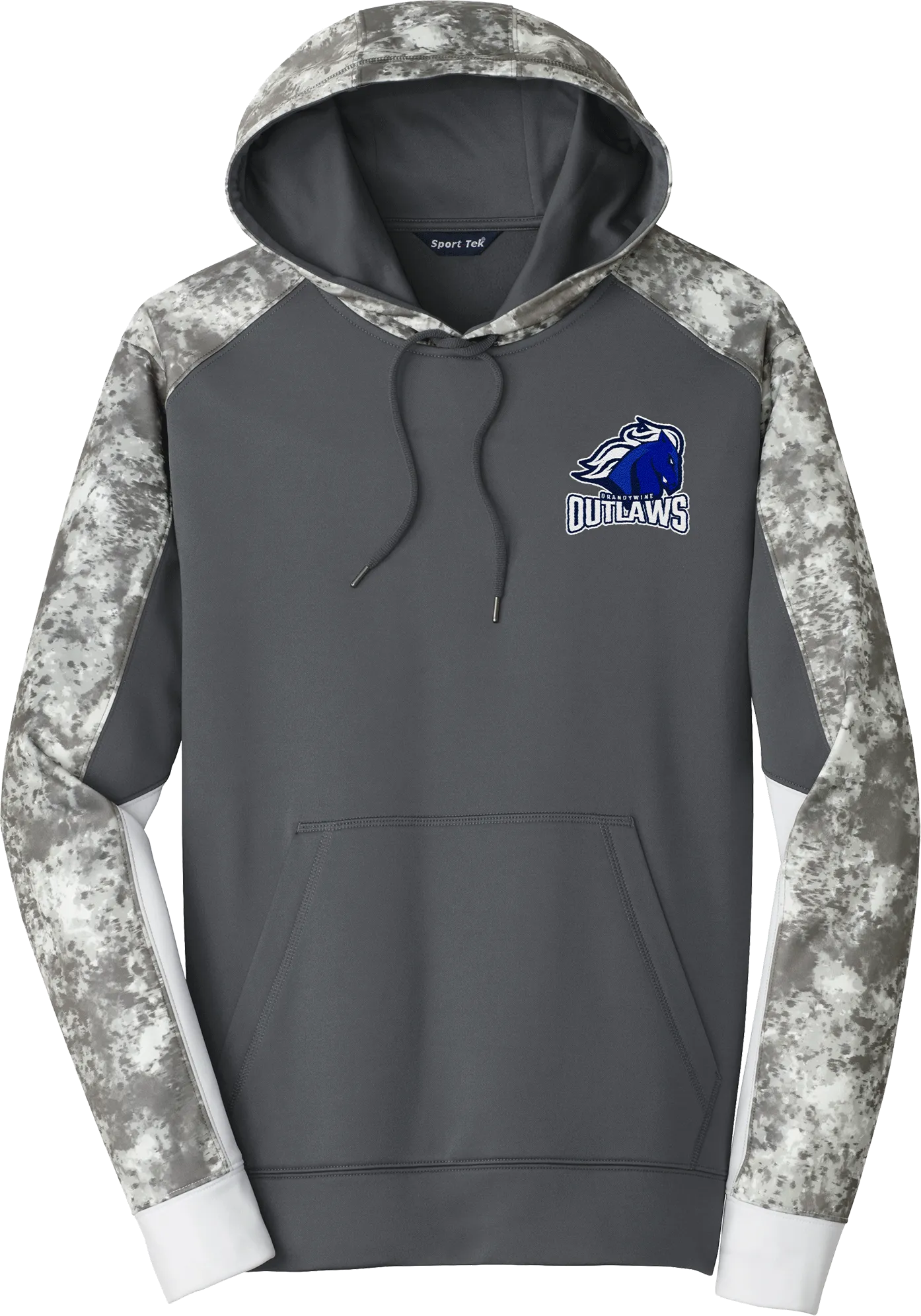 Brandywine Outlaws Sport-Wick Mineral Freeze Fleece Colorblock Hooded Pullover