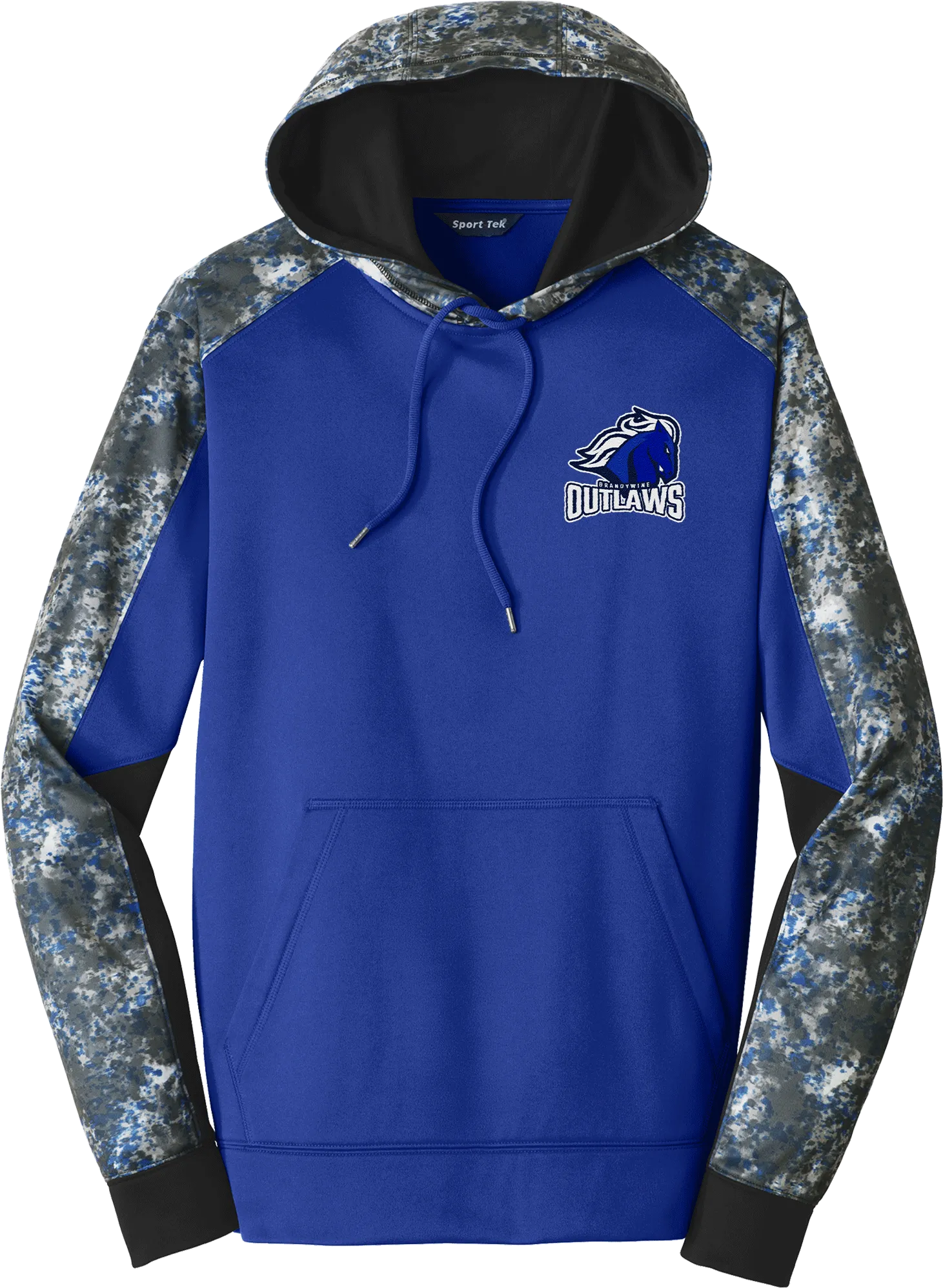 Brandywine Outlaws Sport-Wick Mineral Freeze Fleece Colorblock Hooded Pullover