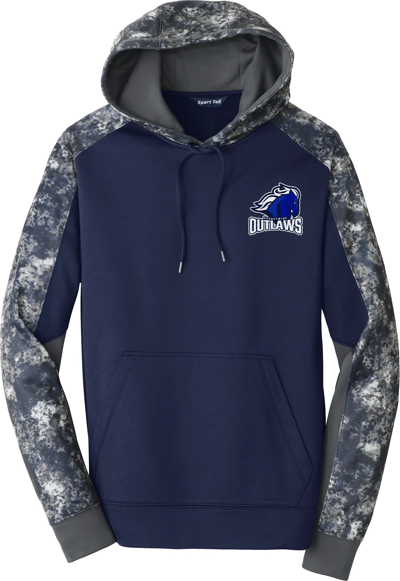 Brandywine Outlaws Sport-Wick Mineral Freeze Fleece Colorblock Hooded Pullover