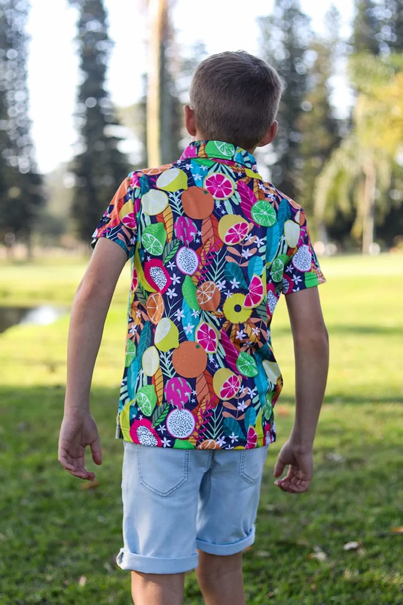 CA JNR Funky Golf Shirt | Summer Fruits