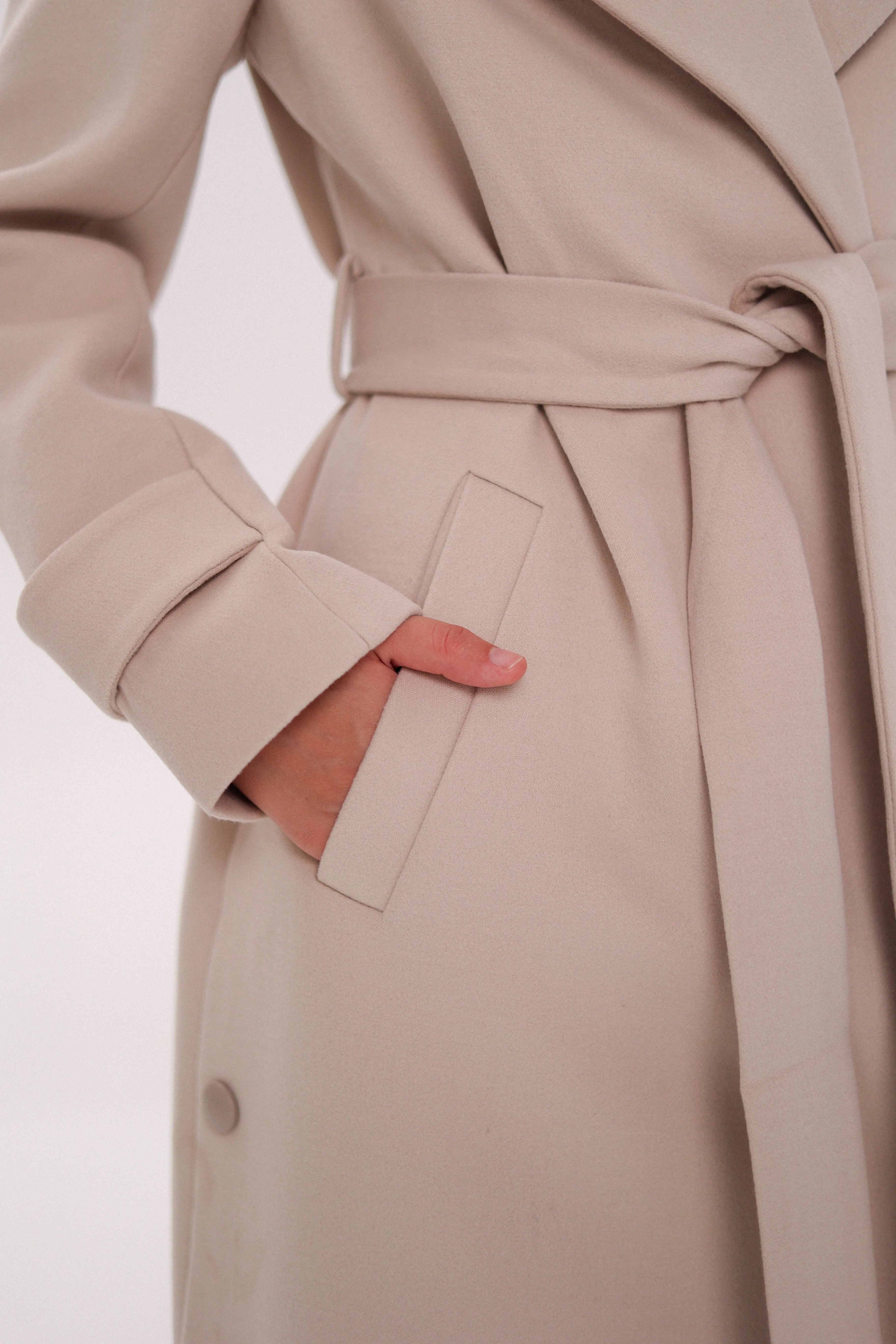 Camille Cashmere Belted Coat