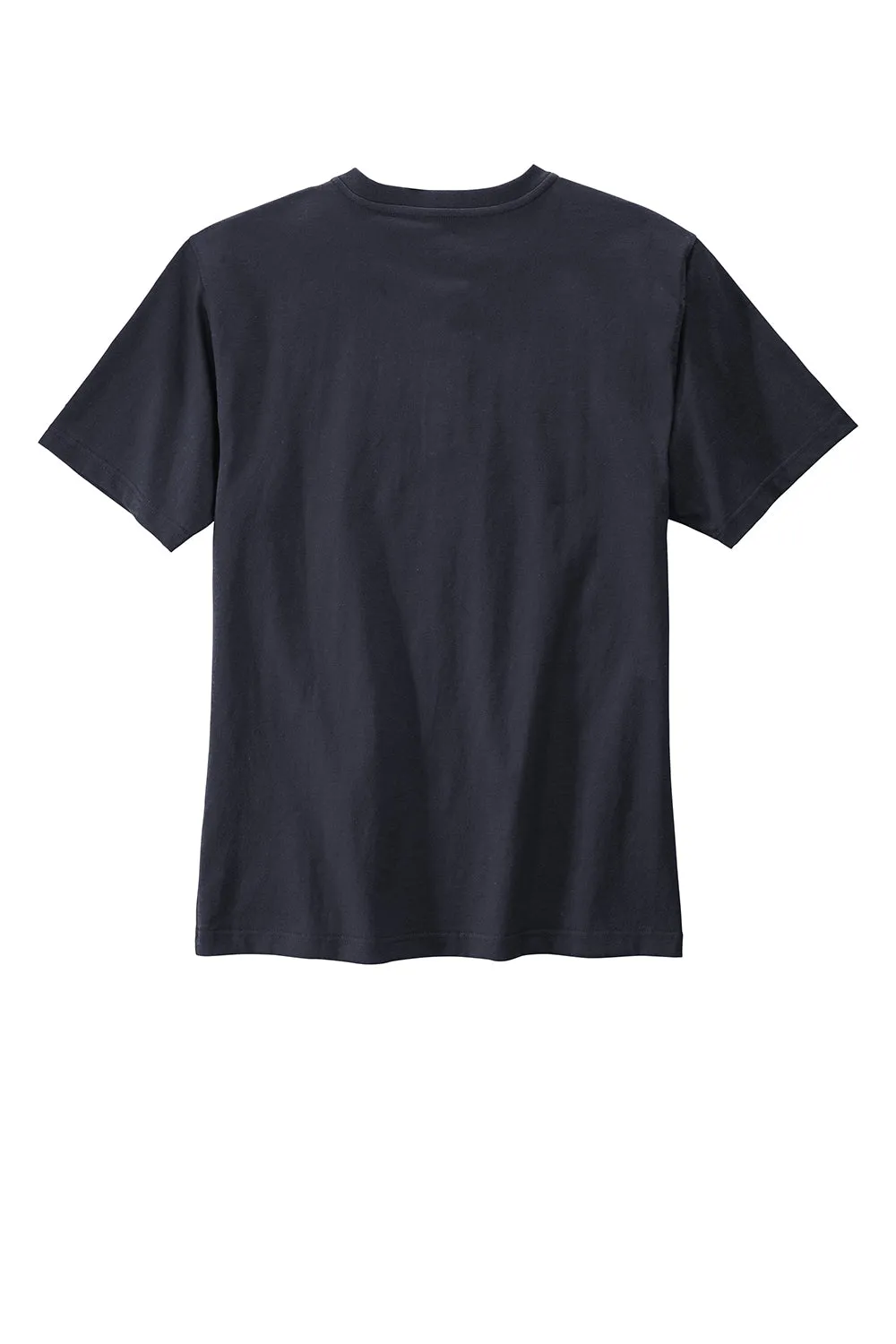 Carhartt Mens Short Sleeve Henley T-Shirt w/ Pocket - Navy Blue