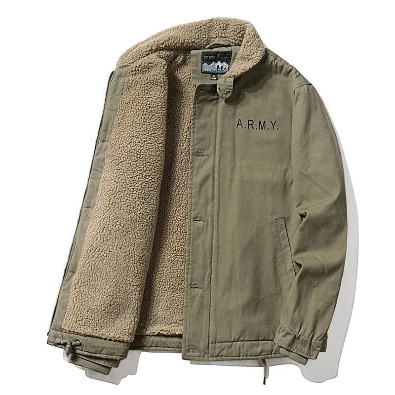 Cashmere Winter Jacket Men Thicken Warm Liner Outwear Male Windbreaker Military Bomber Jackets Chaqueta Hombre Plus Size M-4XL