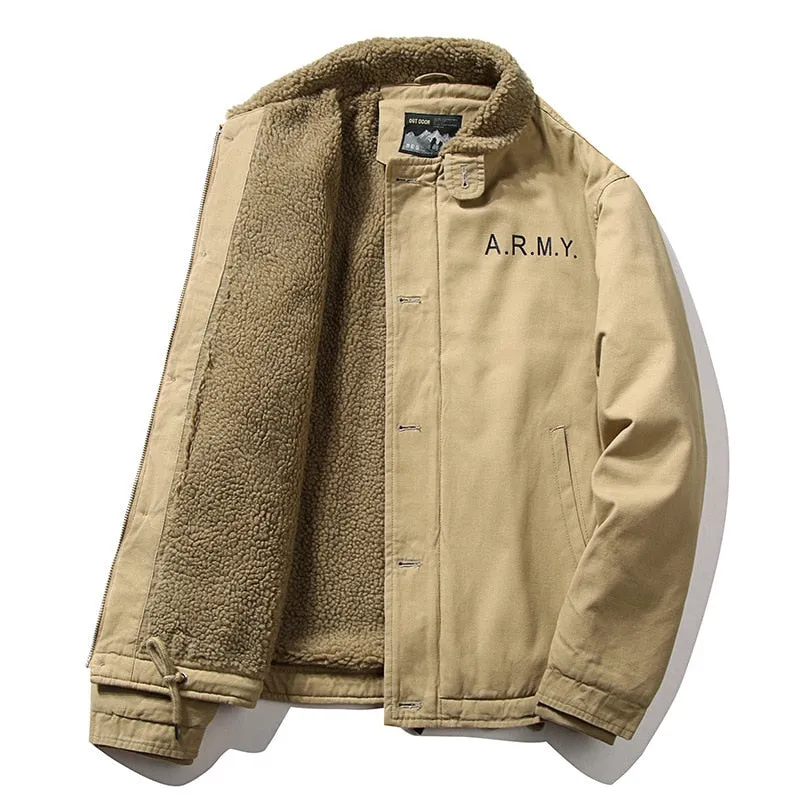 Cashmere Winter Jacket Men Thicken Warm Liner Outwear Male Windbreaker Military Bomber Jackets Chaqueta Hombre Plus Size M-4XL