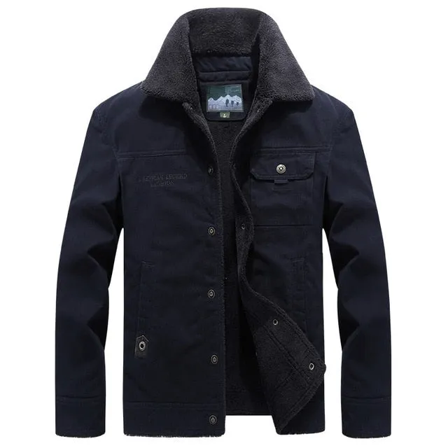 Cashmere Winter Jacket Men Thicken Warm Liner Outwear Male Windbreaker Military Bomber Jackets Chaqueta Hombre Plus Size M-4XL