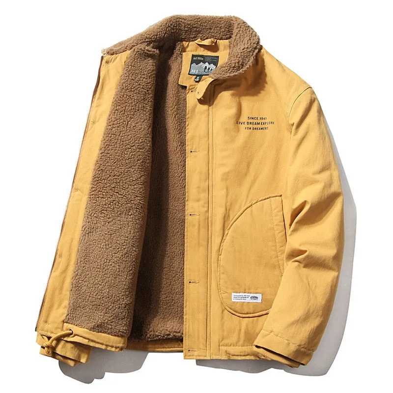 Cashmere Winter Jacket Men Thicken Warm Liner Outwear Male Windbreaker Military Bomber Jackets Chaqueta Hombre Plus Size M-4XL