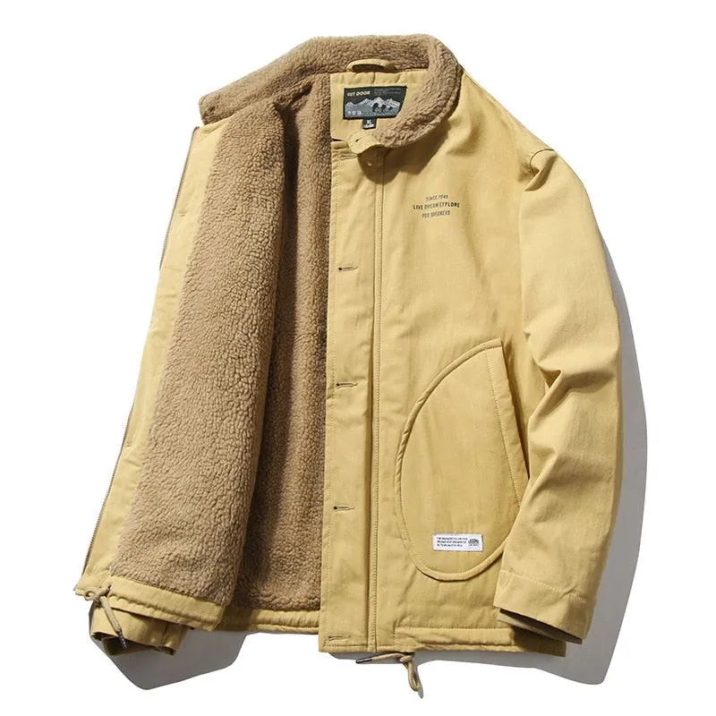 Cashmere Winter Jacket Men Thicken Warm Liner Outwear Male Windbreaker Military Bomber Jackets Chaqueta Hombre Plus Size M-4XL