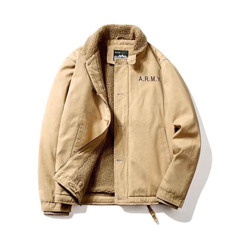 Cashmere Winter Jacket Men Thicken Warm Liner Outwear Male Windbreaker Military Bomber Jackets Chaqueta Hombre Plus Size M-4XL