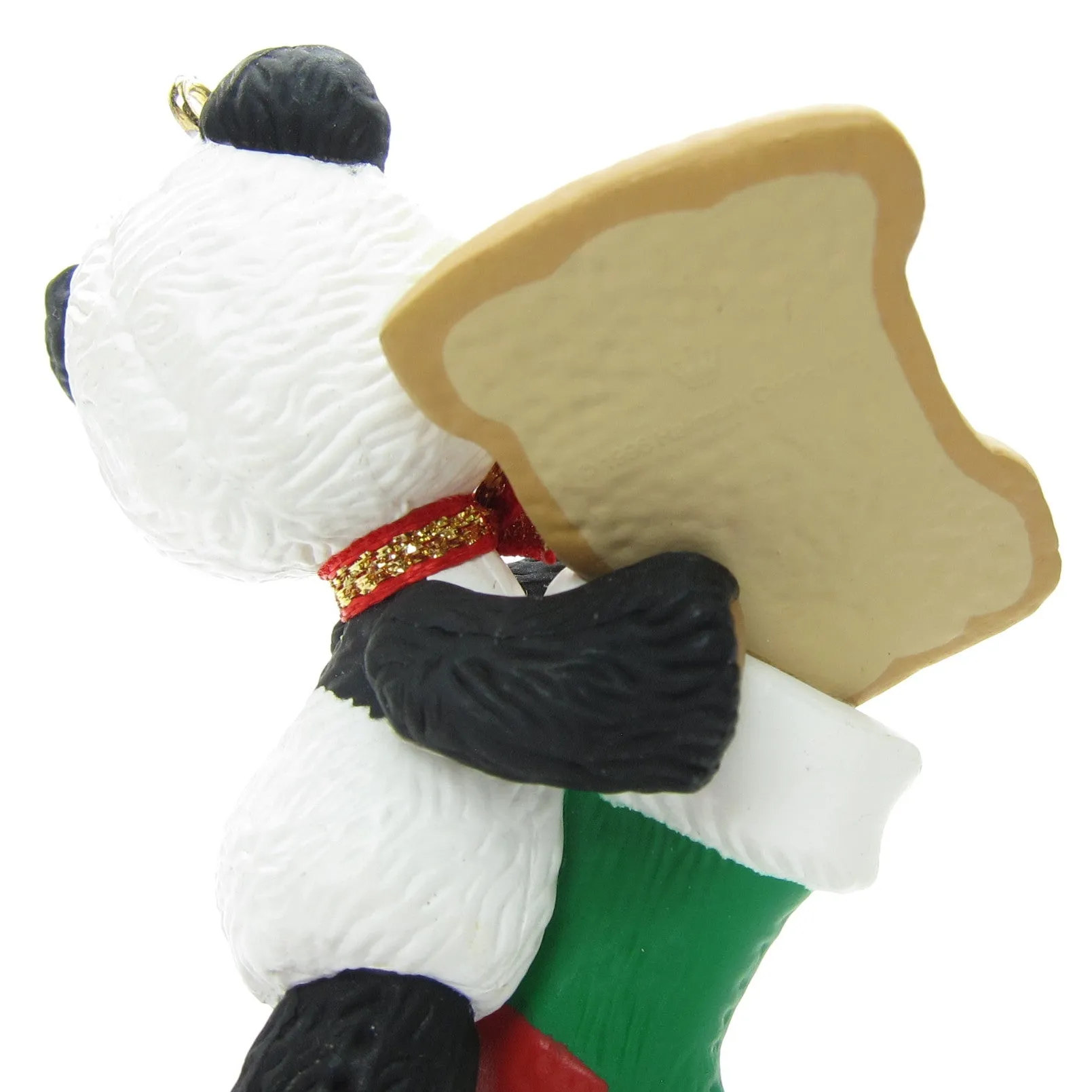 Child's Fourth Christmas 1998 Hallmark Panda Bear Christmas Ornament
