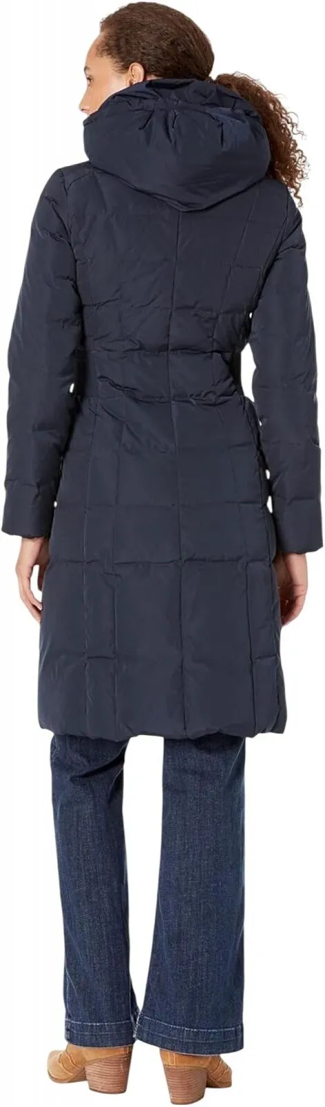 Cole Haan Women's Box-Quilt Down Puffer Coat 356SD700 Navy Blue M