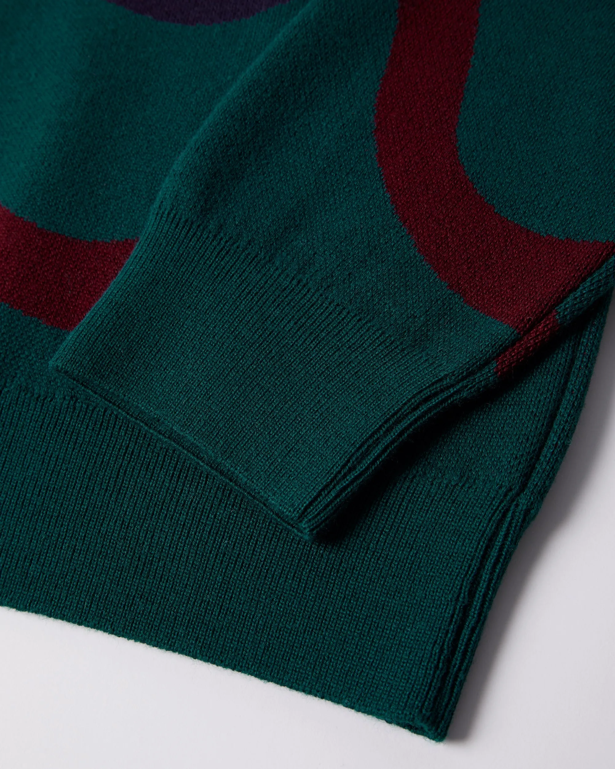 Colored soundwave knitted polo pullover