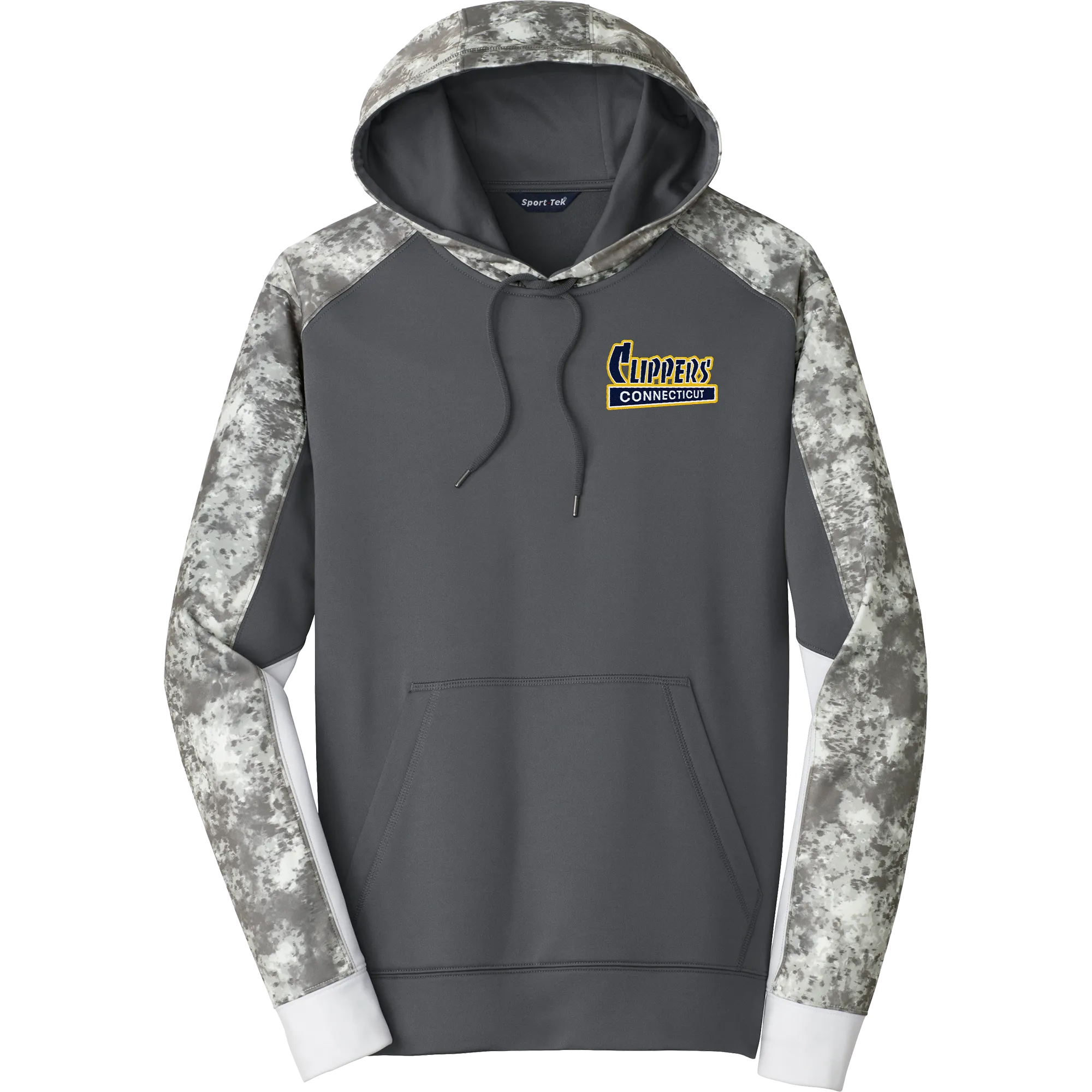 CT Clippers Sport-Wick Mineral Freeze Fleece Colorblock Hooded Pullover