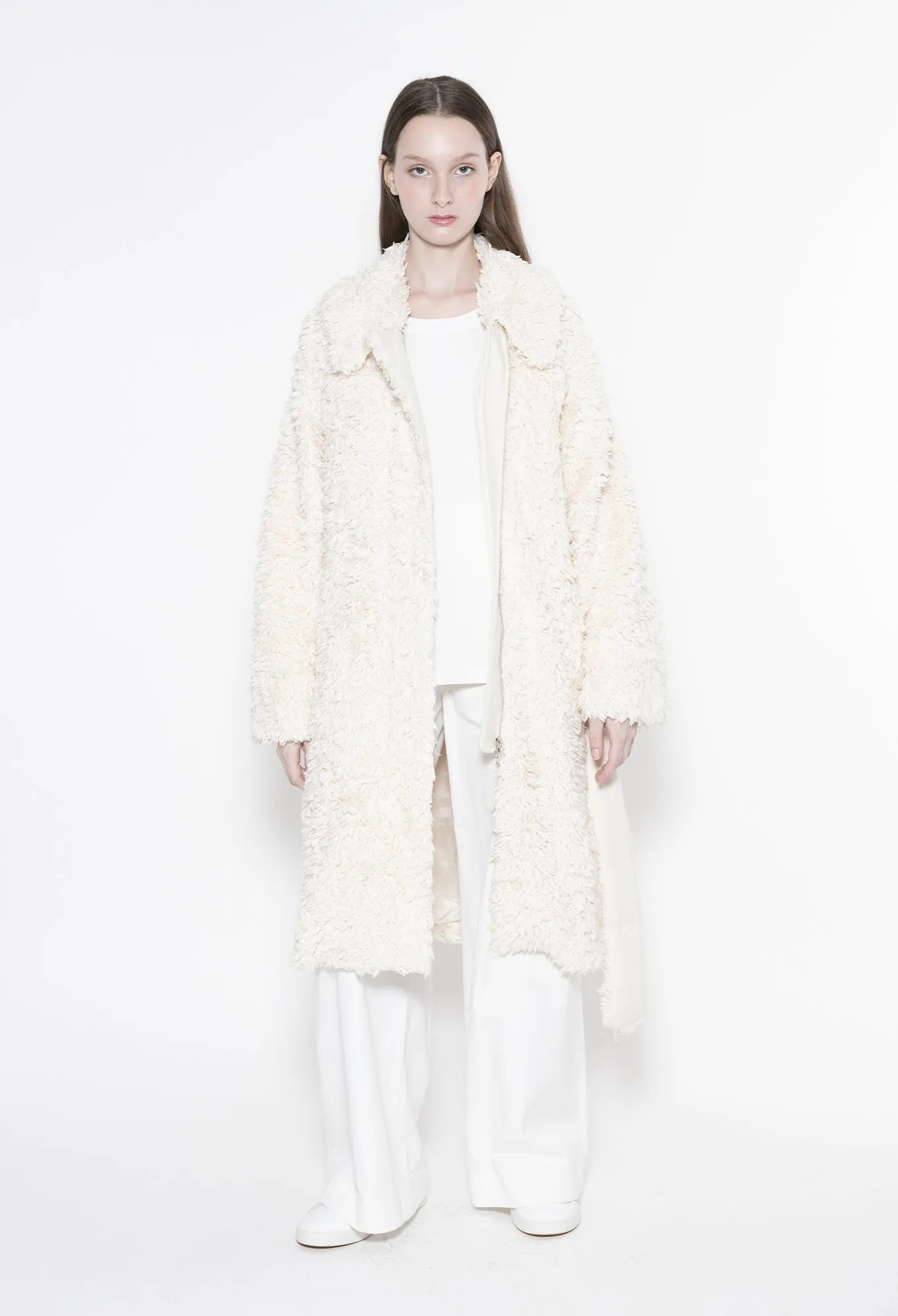 CUMULUS -  Organic Cotton Coat in Undyed/Greige