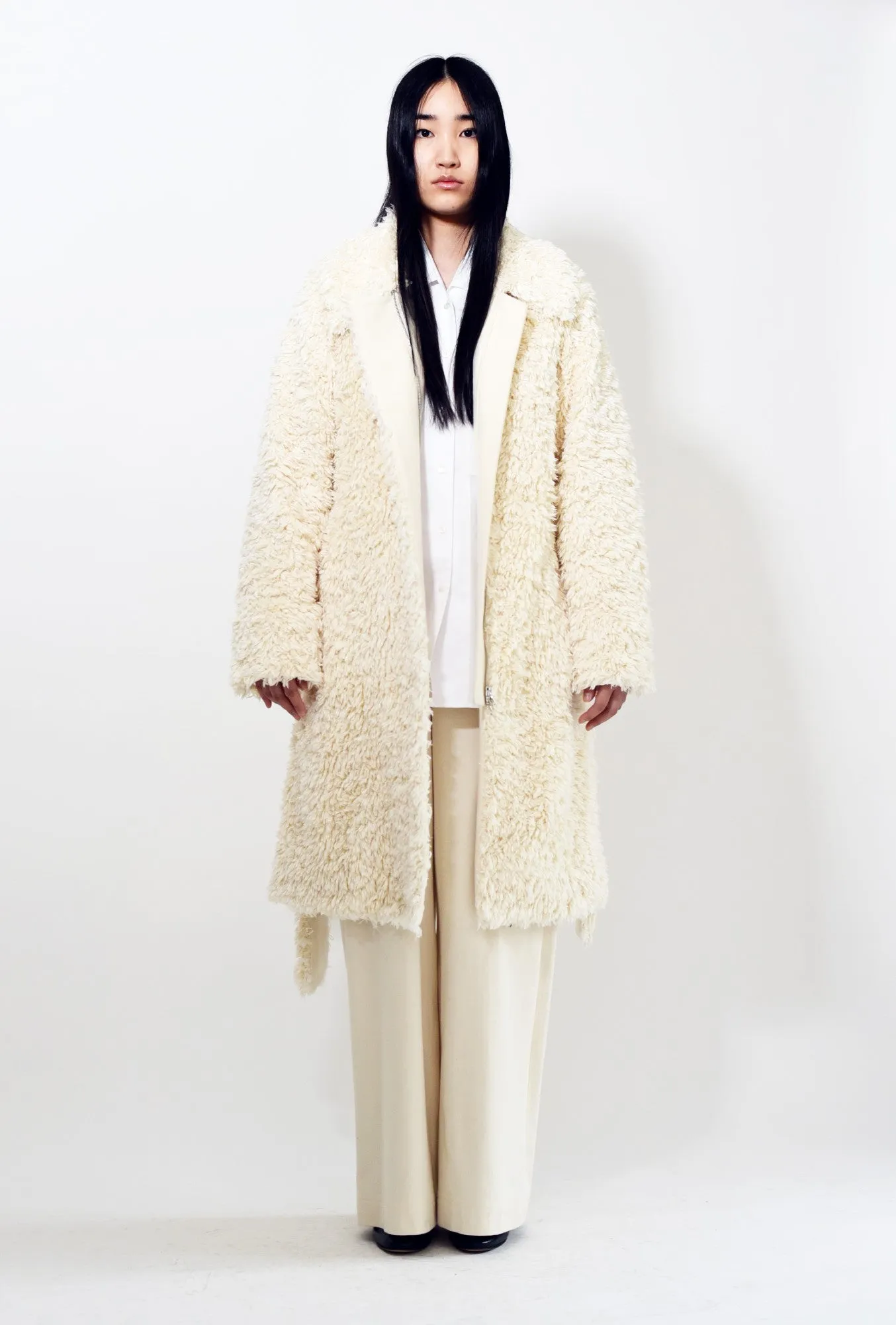 CUMULUS -  Organic Cotton Coat in Undyed/Greige