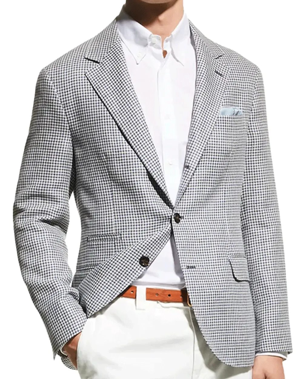Denim Blue Houndstooth Sport Coat
