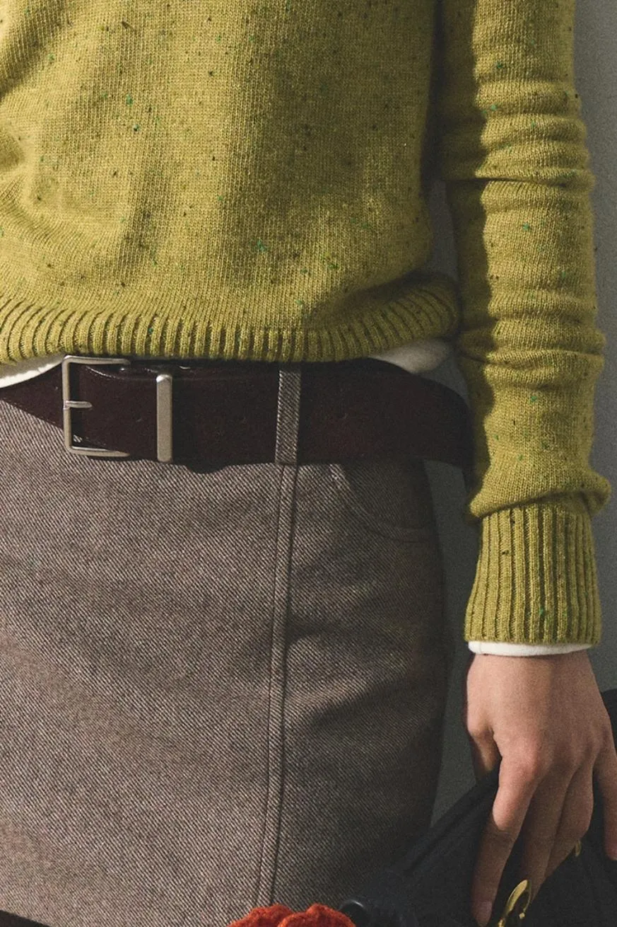Dots Wool Knit Polo Sweater