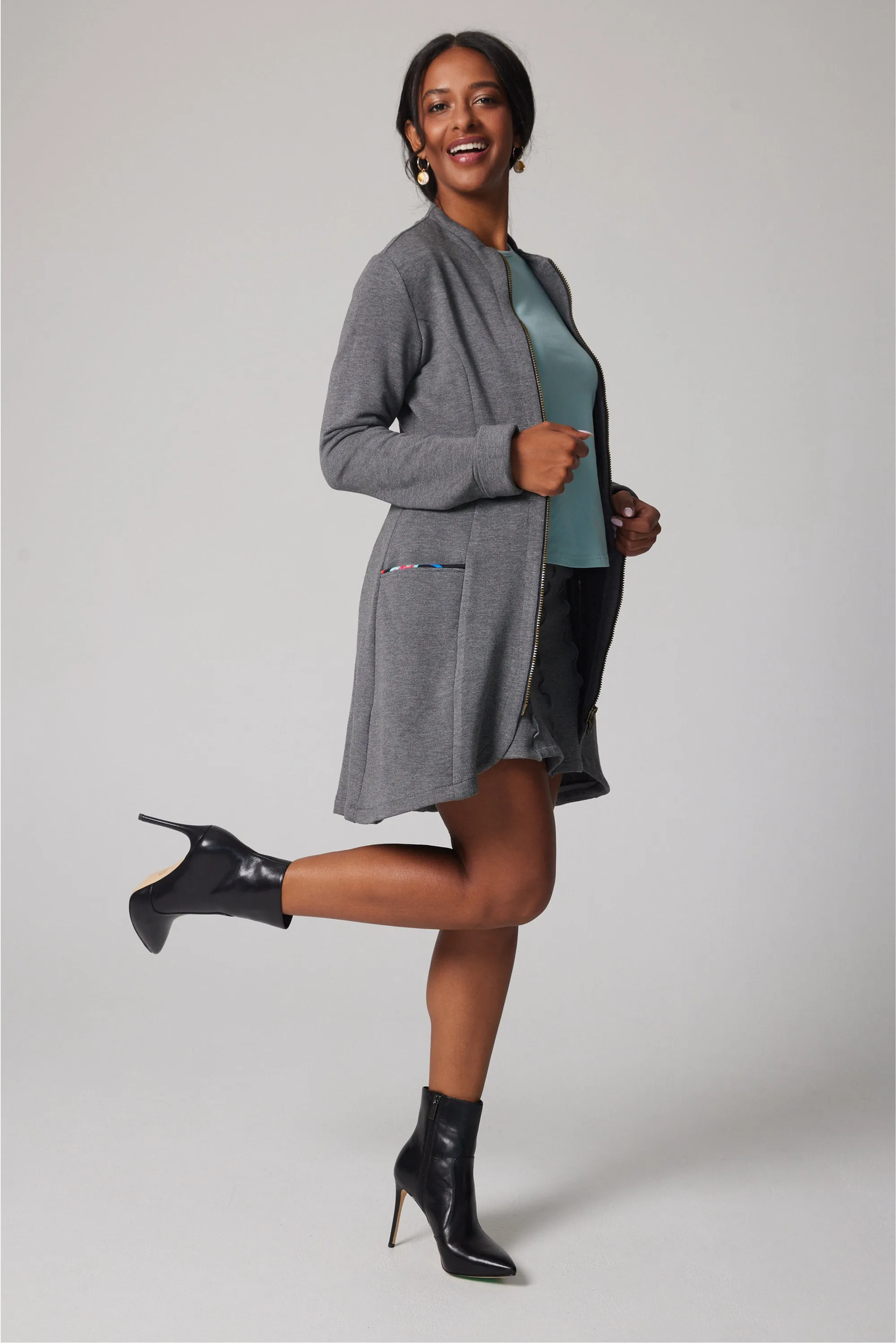 Dream Fleece Coat - Grey