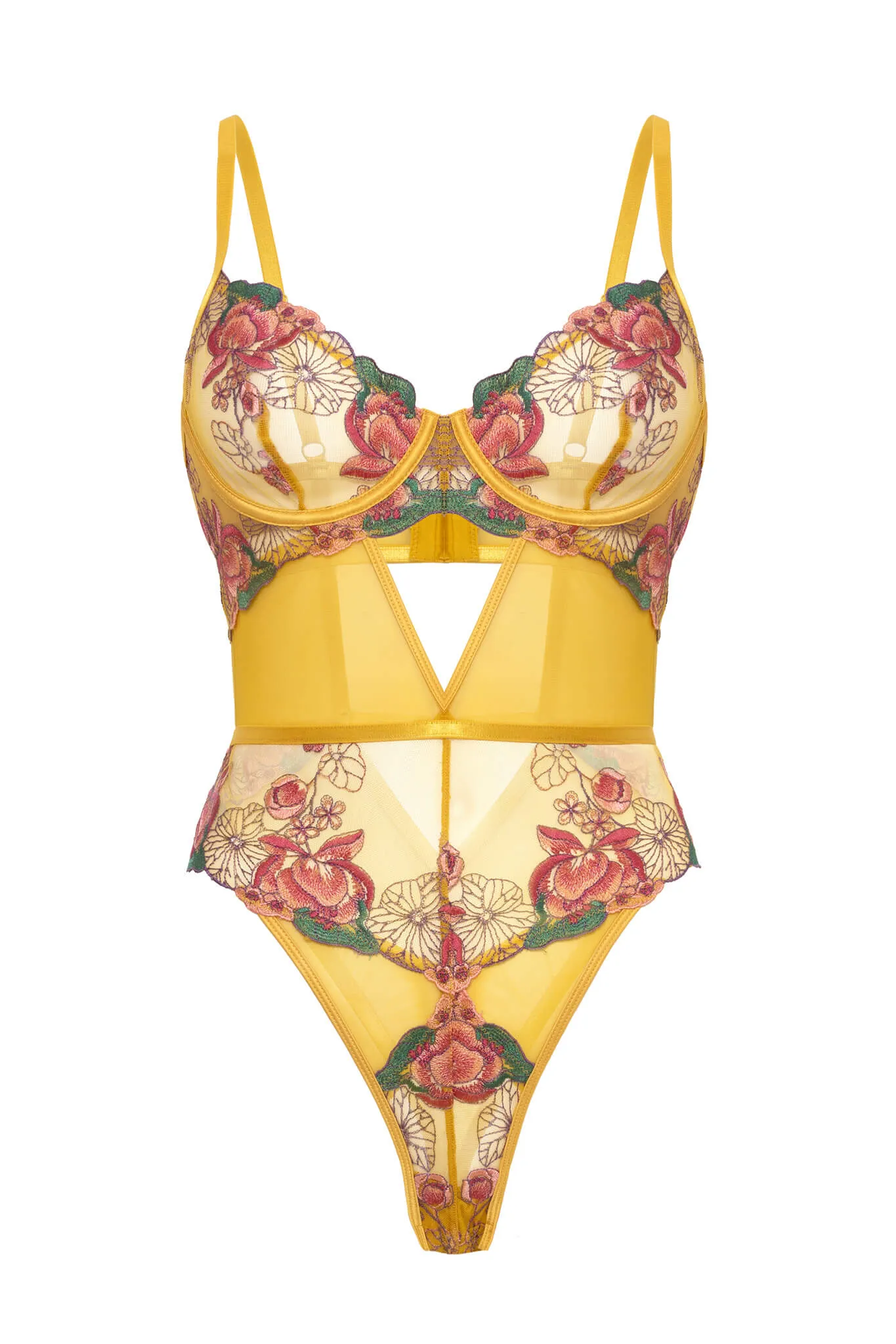 Elisabeth Embroidered Lace Teddy • Curve