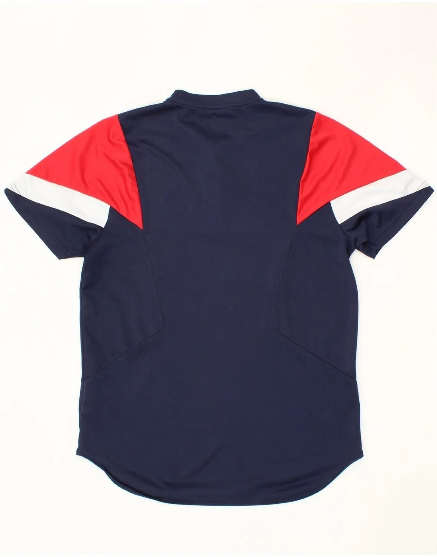 ELLESSE Mens T-Shirt Top Medium Navy Blue Colourblock Polyester