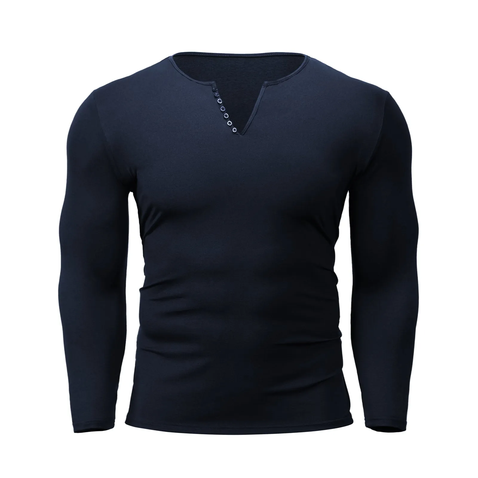 ESSENTIALS LONG SLEEVE HENLEY SHIRT