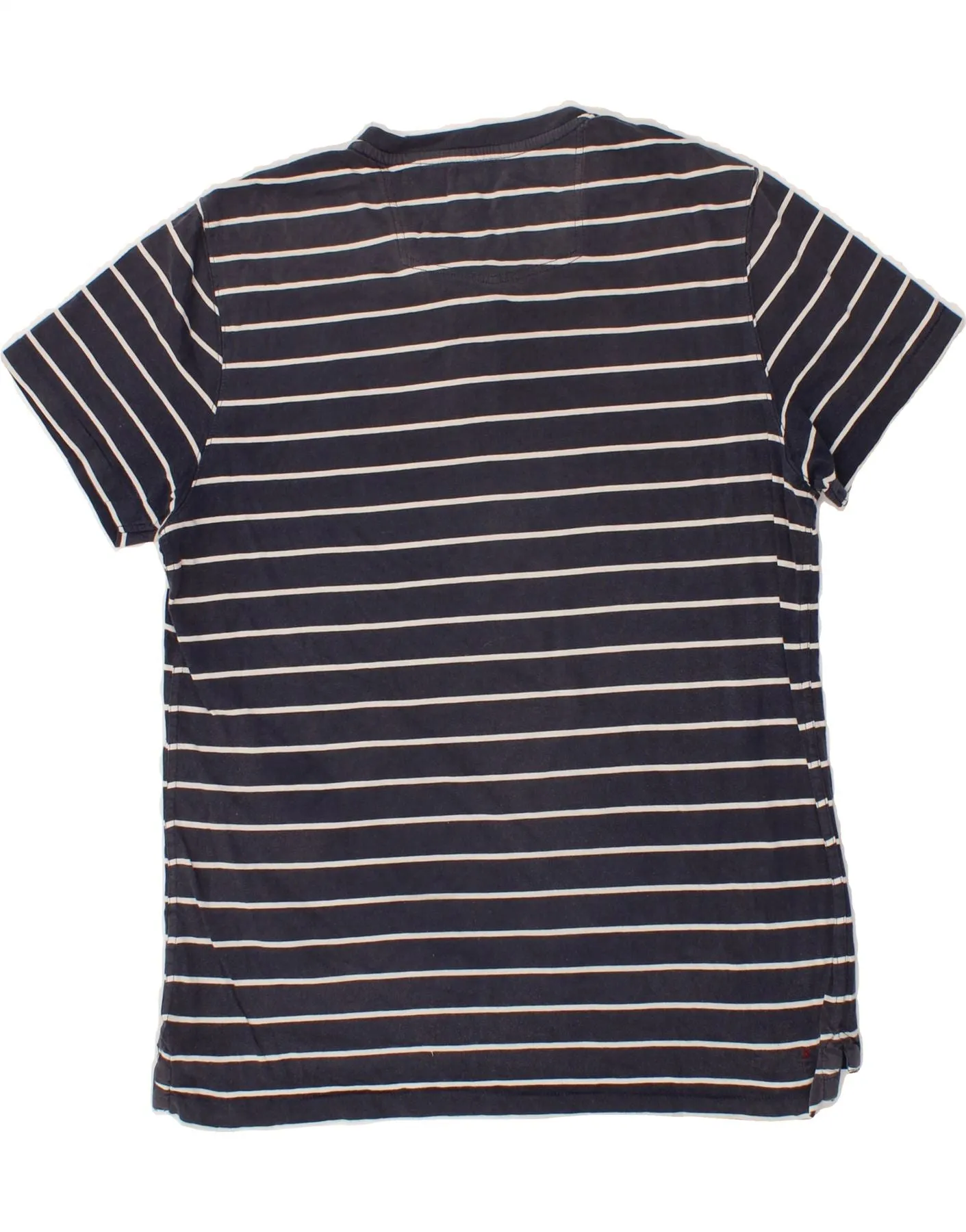 FAT FACE Mens T-Shirt Top Medium Navy Blue Striped Cotton