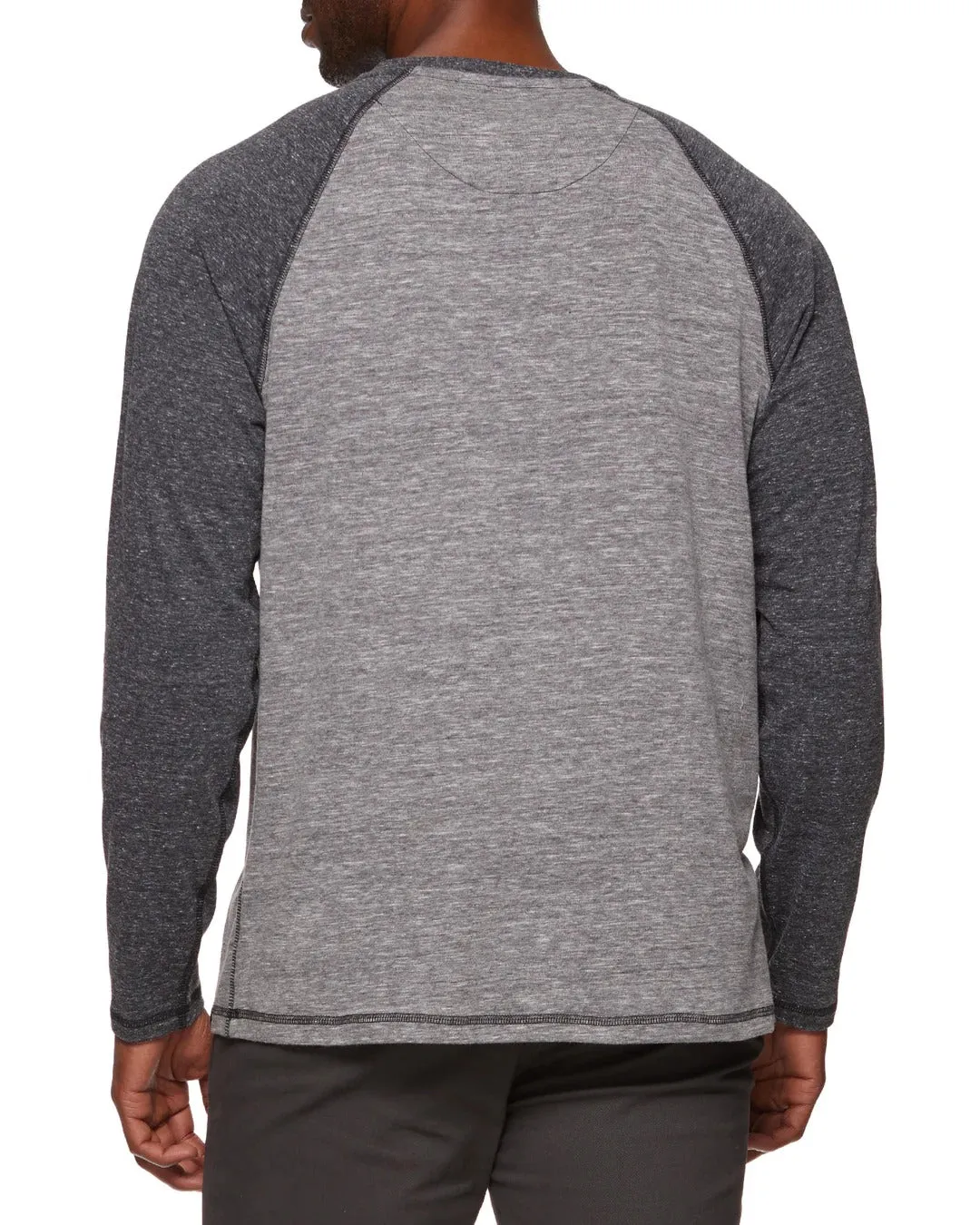 Flag & Anthem Grey/Onyx Raglan Sleeve Henley
