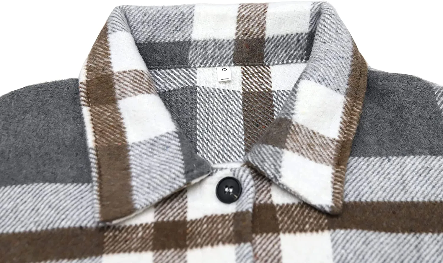 Flannel Plaid Jacket Long Sleeve Button