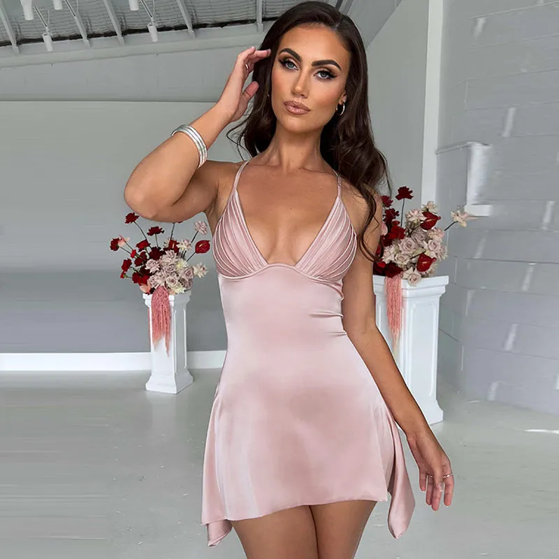 Flytonn-Christmas Outfits New Year's Eve Dress Night Out Club Dresses cute winter outfits Jenica Satin Mini Dress