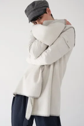 GAIA BONE - Multi Fabric Brushed Knit Jacket